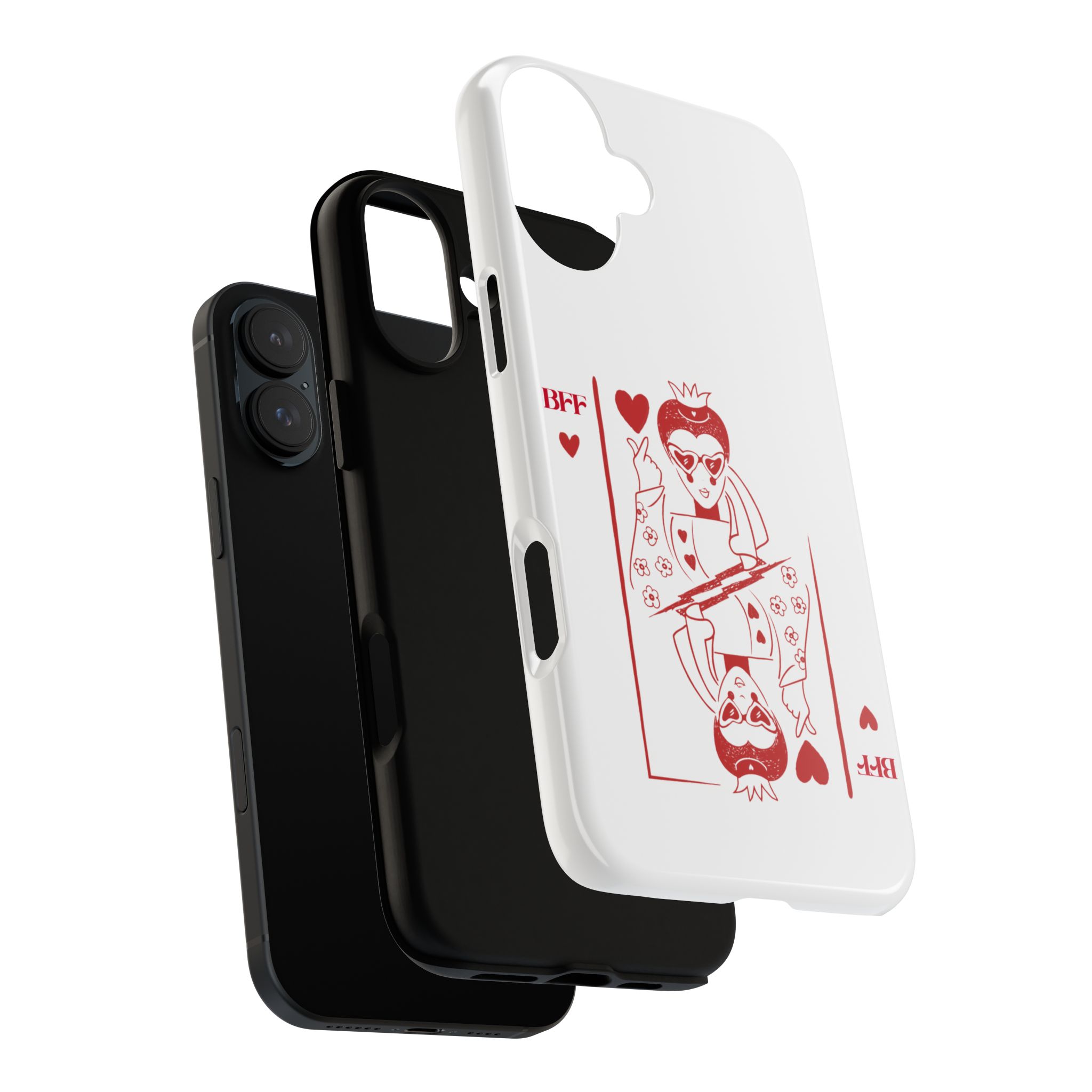 Queen of Hearts Playing Card Phone Case — BFF Red Illustration – Image 4