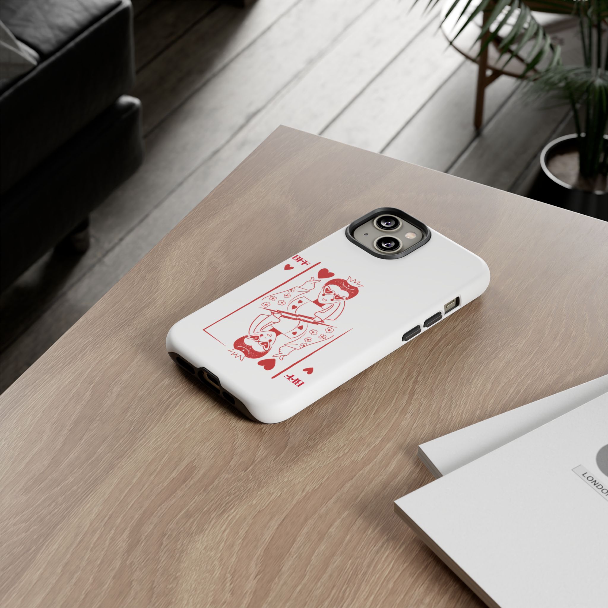 Queen of Hearts Playing Card Phone Case — BFF Red Illustration – Image 54