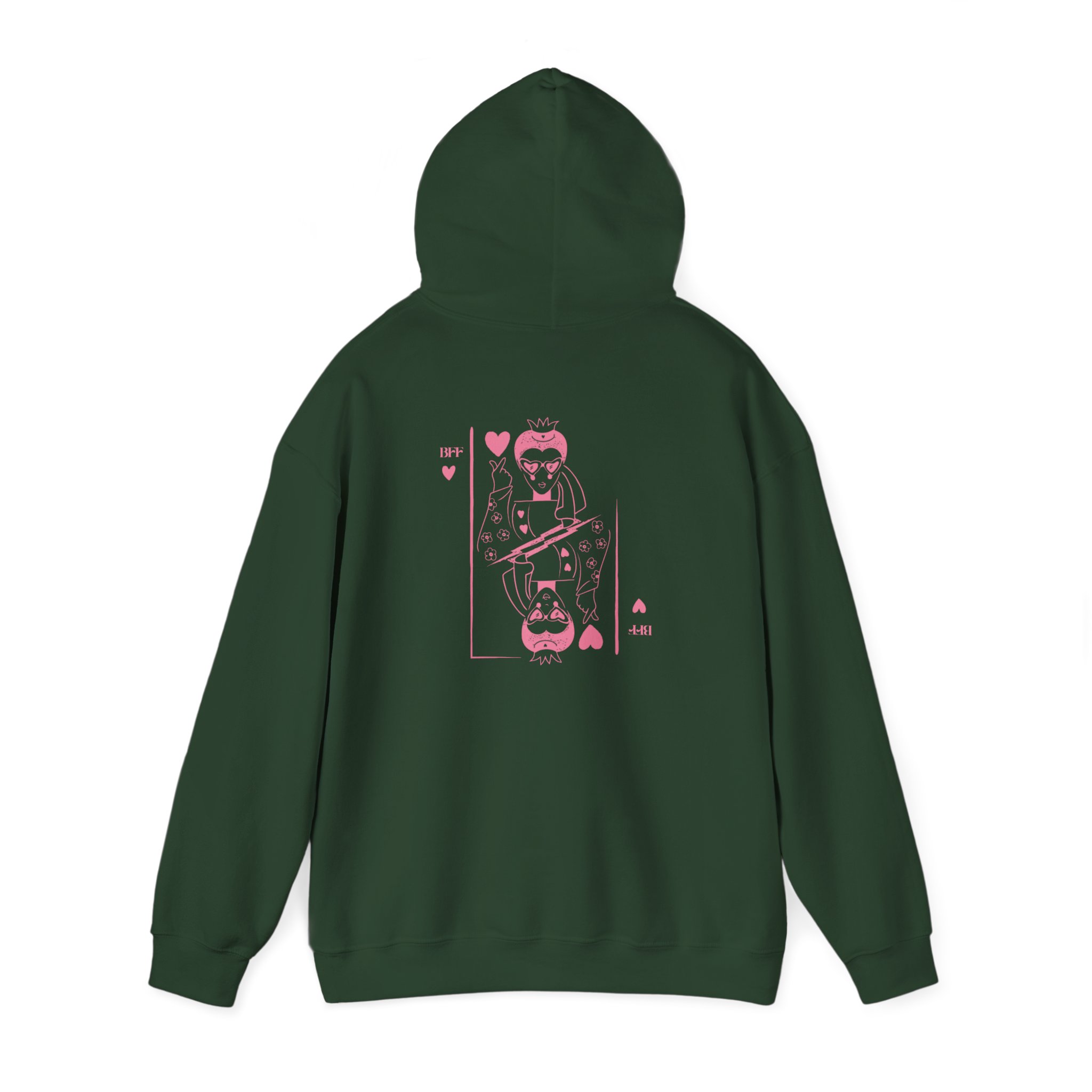 Playing Card Hearts Hoodie — Pink Queen of Hearts Back Graphic – Image 19