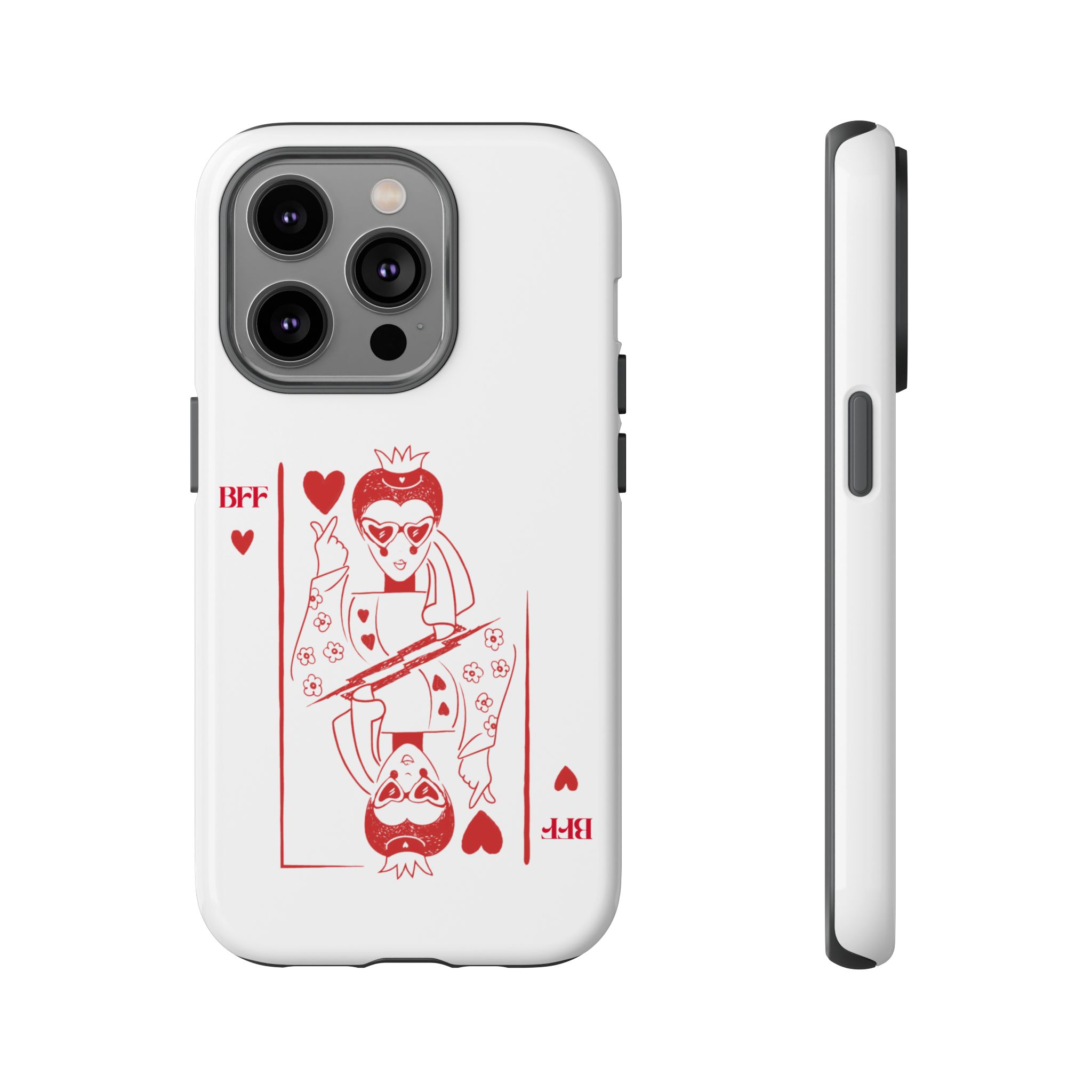 Queen of Hearts Playing Card Phone Case — BFF Red Illustration – Image 55