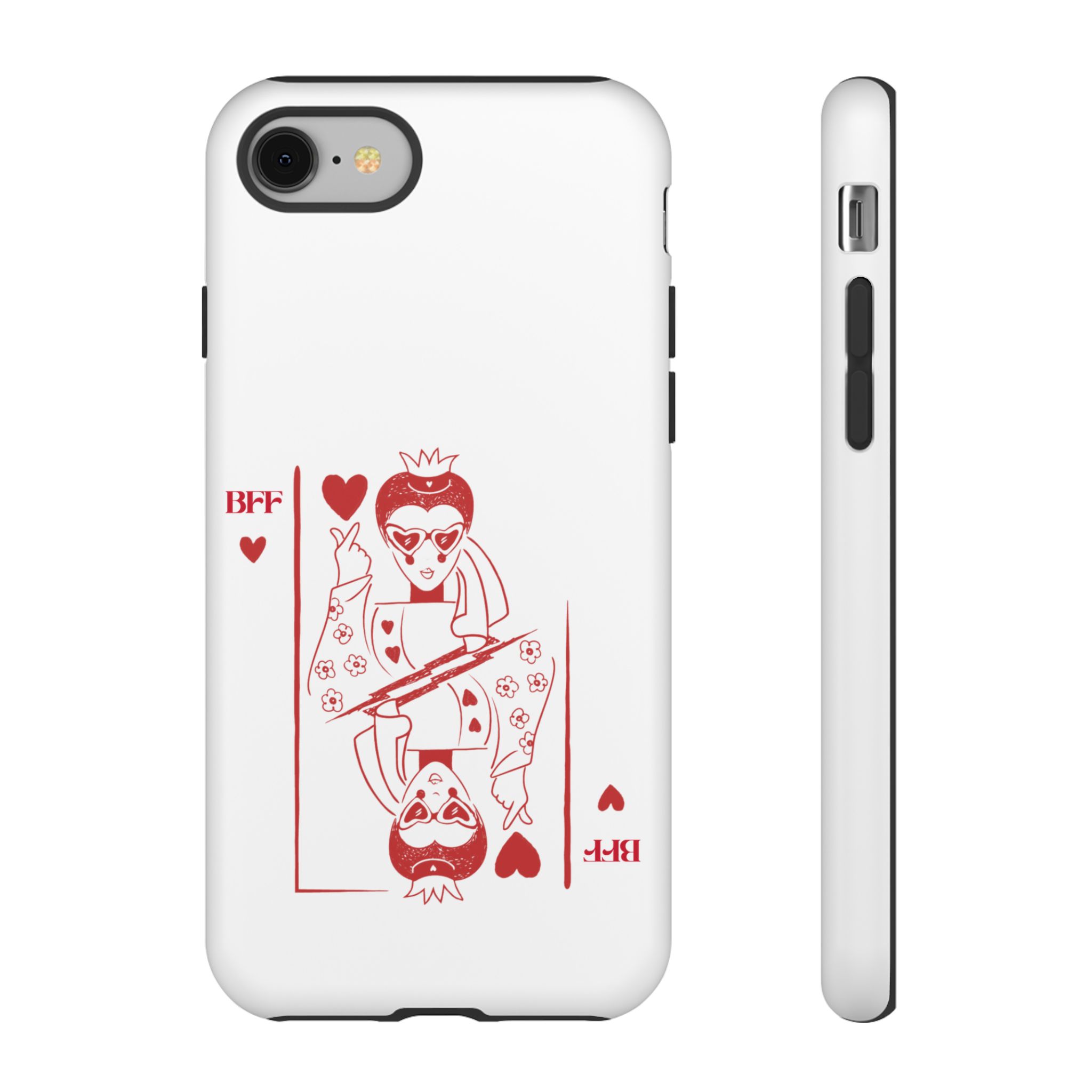 Queen of Hearts Playing Card Phone Case — BFF Red Illustration – Image 6