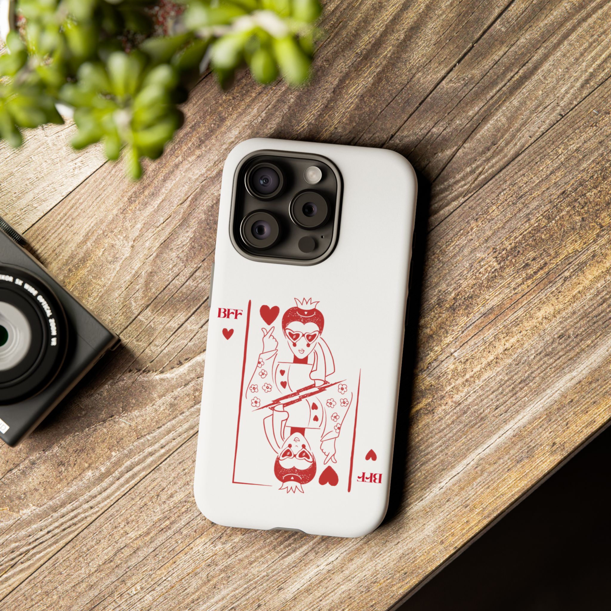 Queen of Hearts Playing Card Phone Case — BFF Red Illustration – Image 104