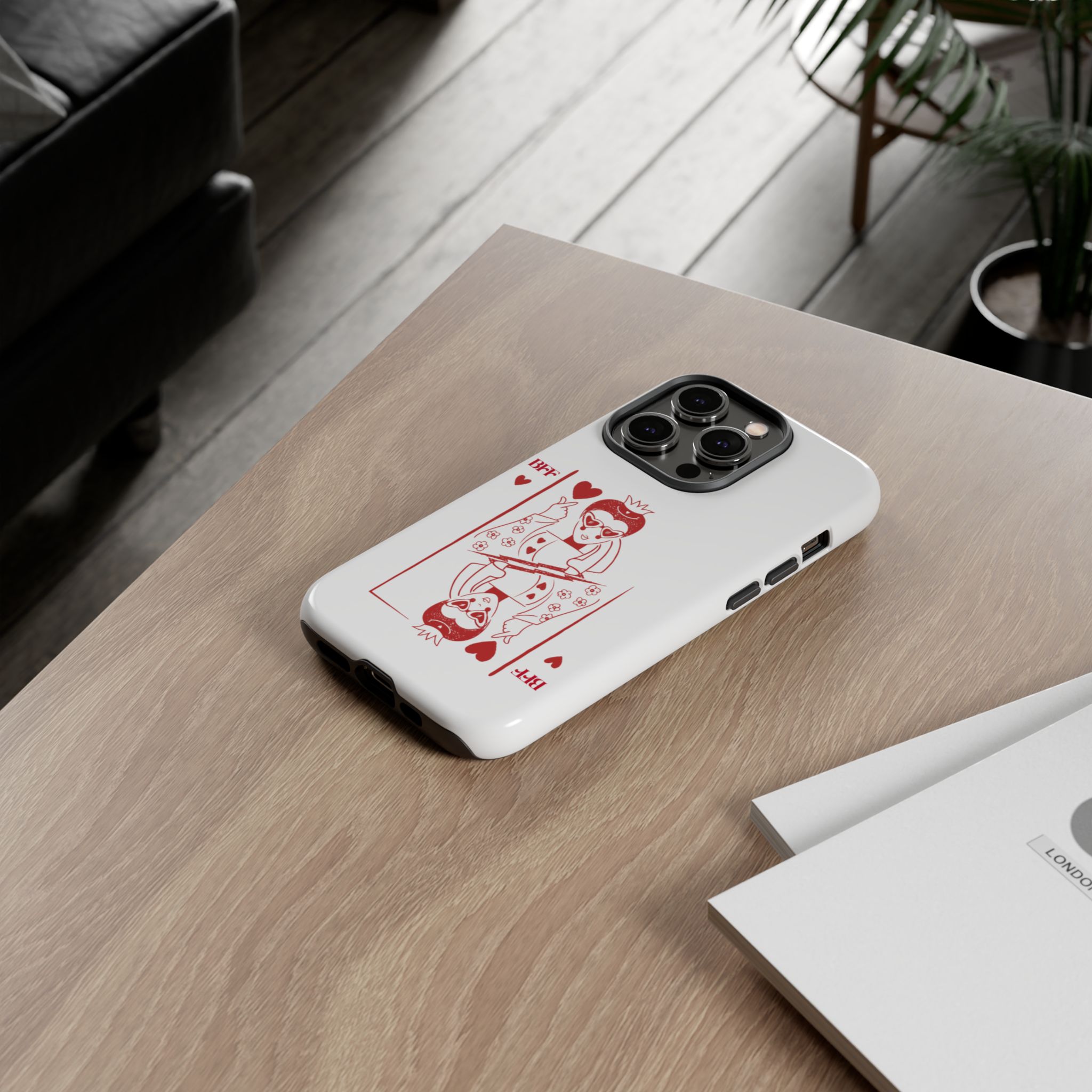 Queen of Hearts Playing Card Phone Case — BFF Red Illustration – Image 58
