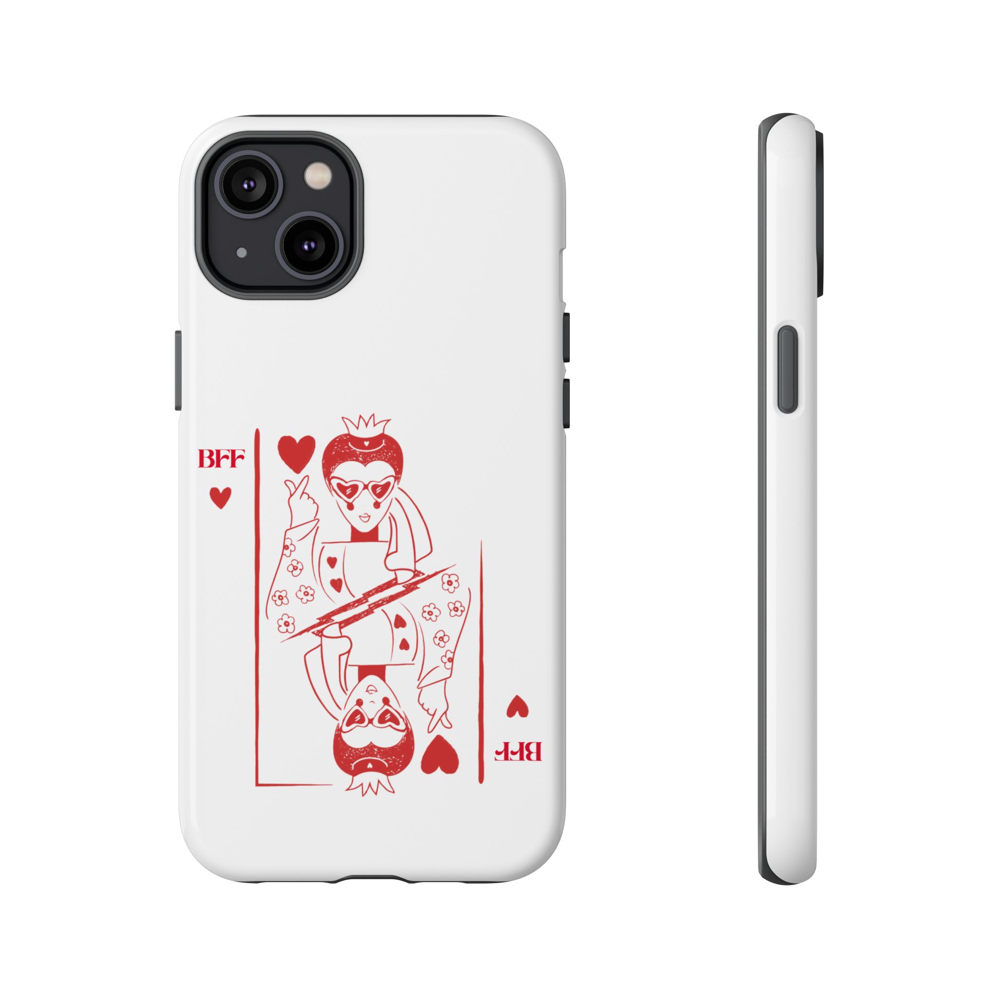Queen of Hearts Playing Card Phone Case — BFF Red Illustration – Image 63