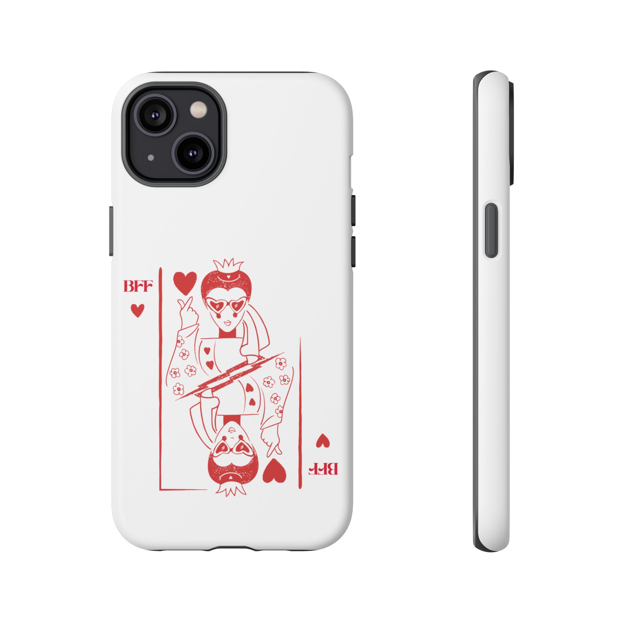 Queen of Hearts Playing Card Phone Case — BFF Red Illustration – Image 67