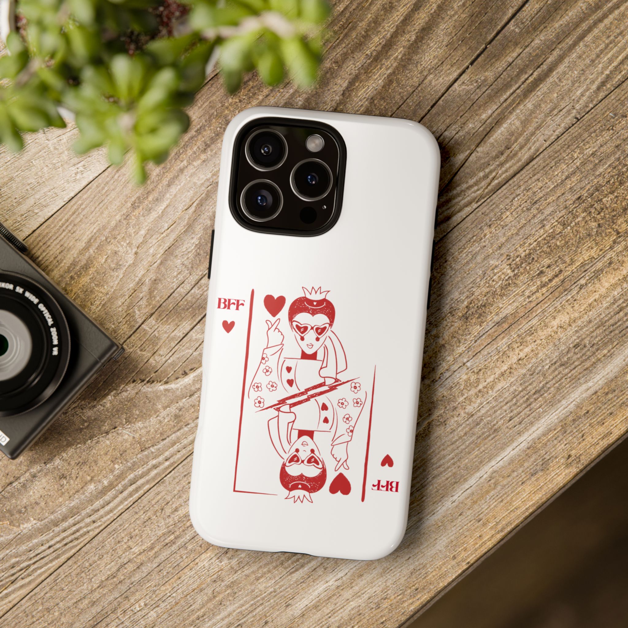 Queen of Hearts Playing Card Phone Case — BFF Red Illustration – Image 142