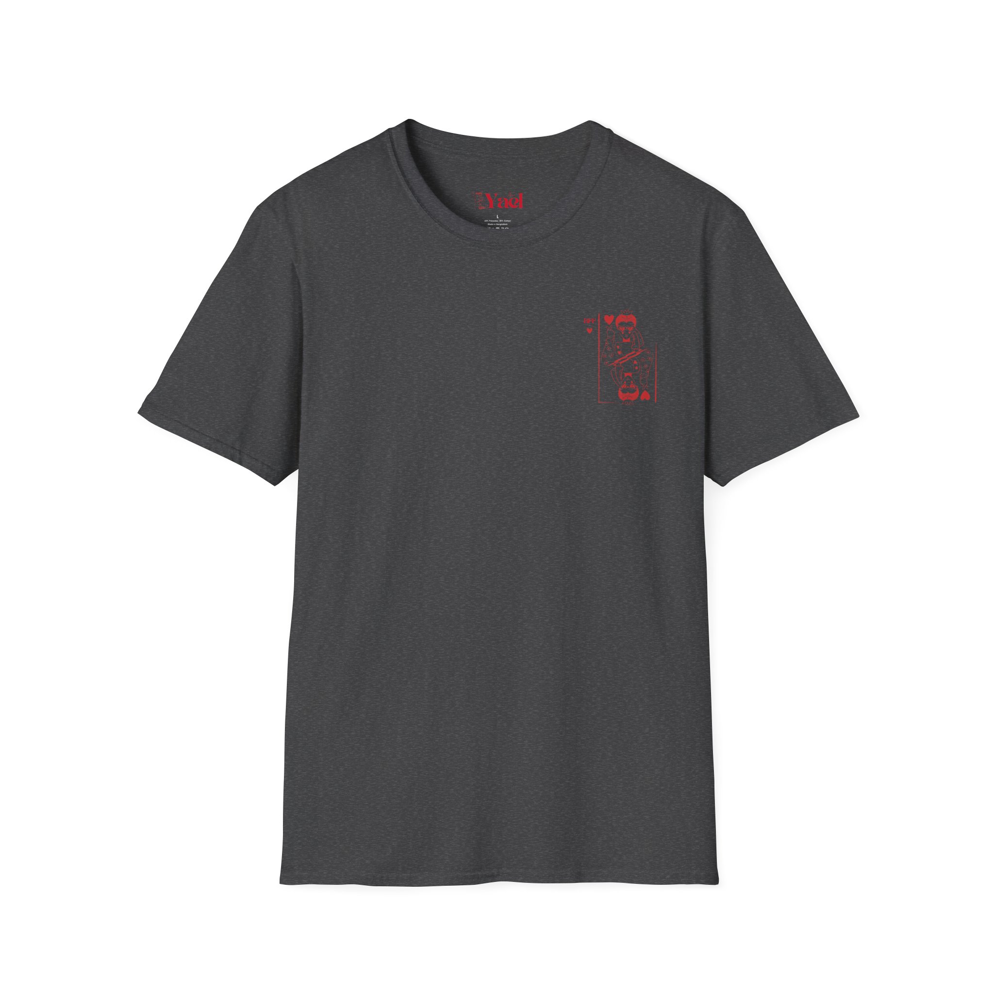 Queen of Hearts Playing Card T‑Shirt — Red Vintage Card Graphic – Image 7