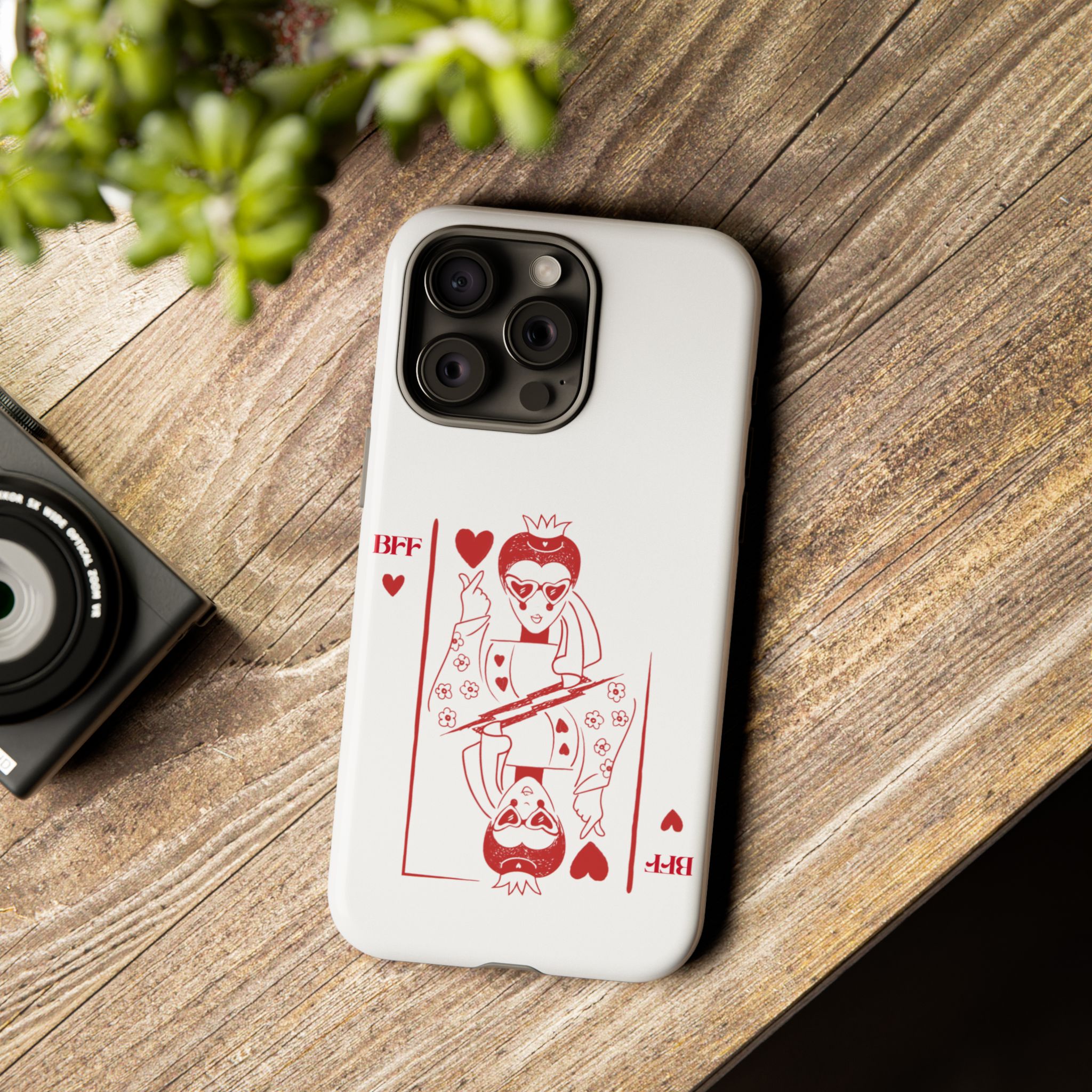 Queen of Hearts Playing Card Phone Case — BFF Red Illustration – Image 107