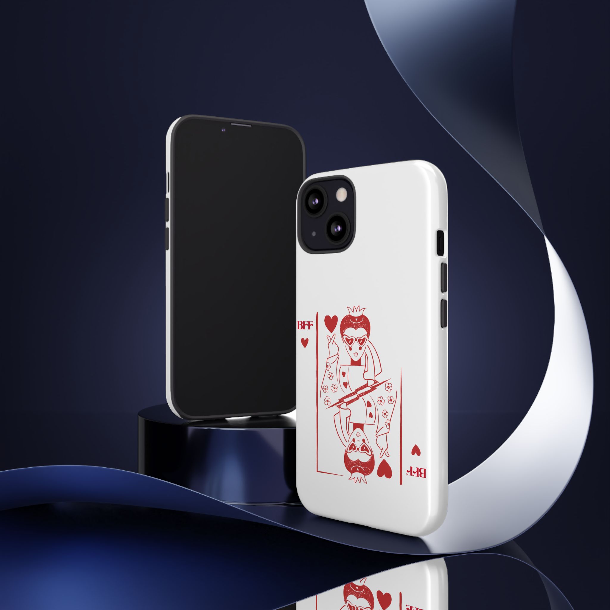 Queen of Hearts Playing Card Phone Case — BFF Red Illustration – Image 32