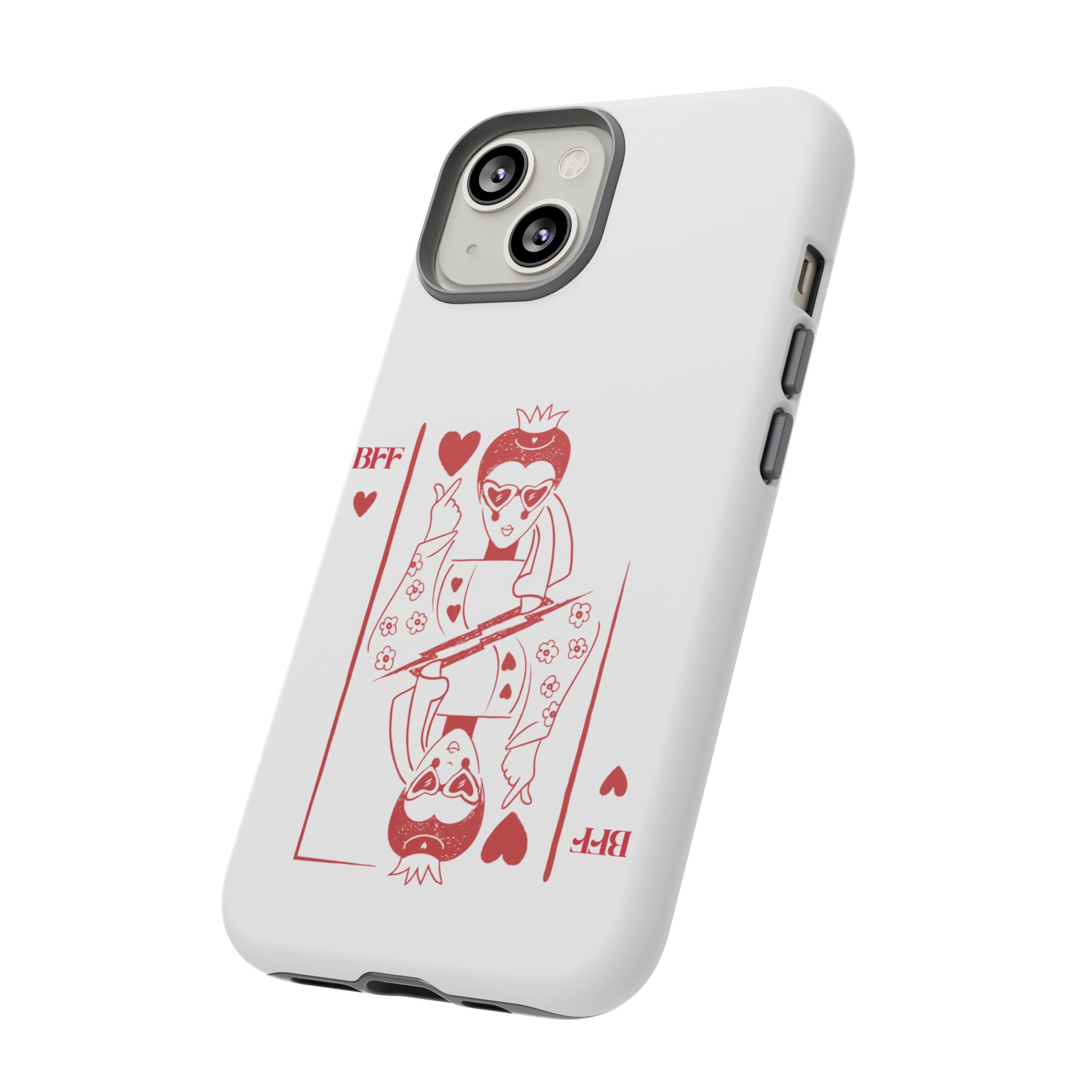 Queen of Hearts Playing Card Phone Case — BFF Red Illustration – Image 52