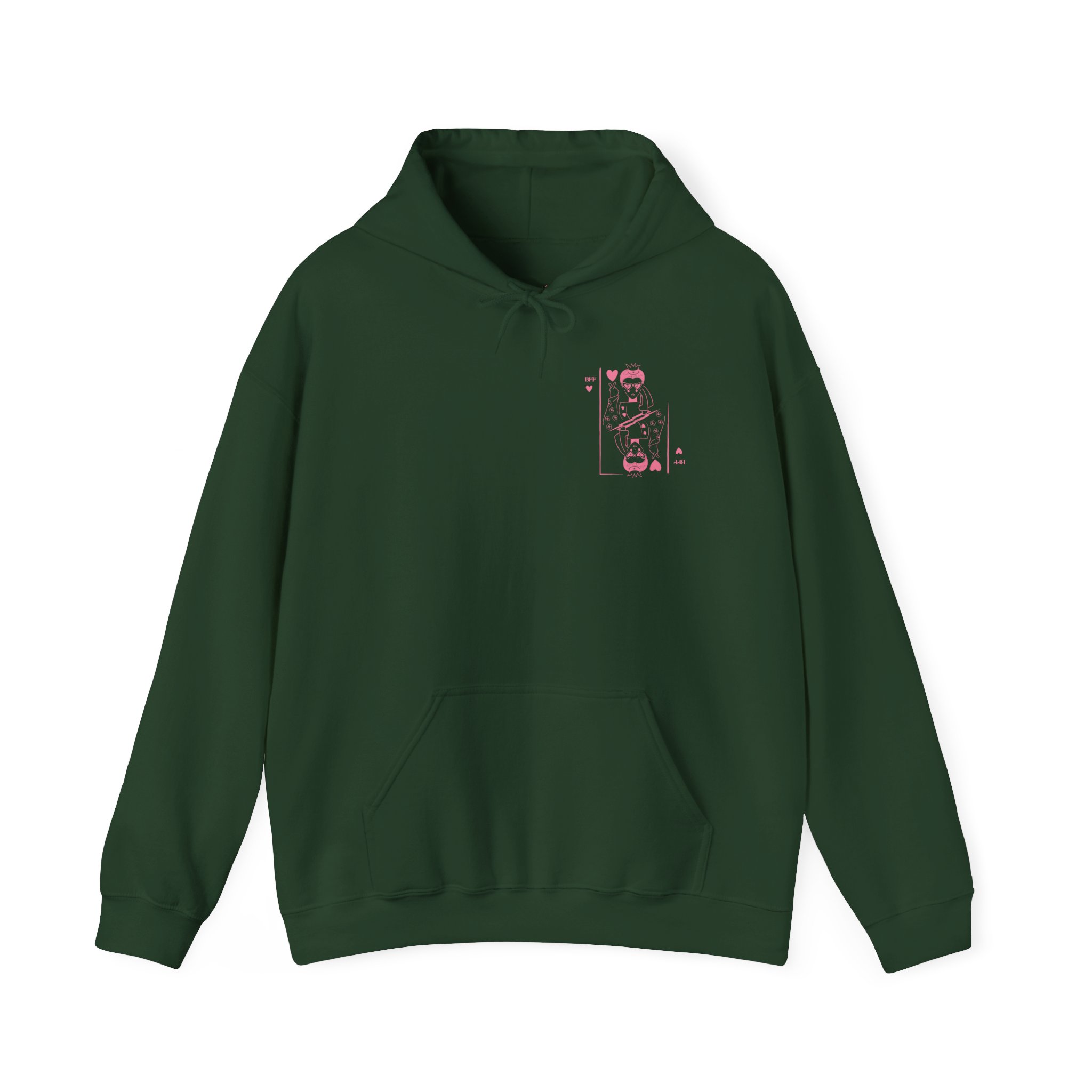 Playing Card Hearts Hoodie — Pink Queen of Hearts Back Graphic – Image 17