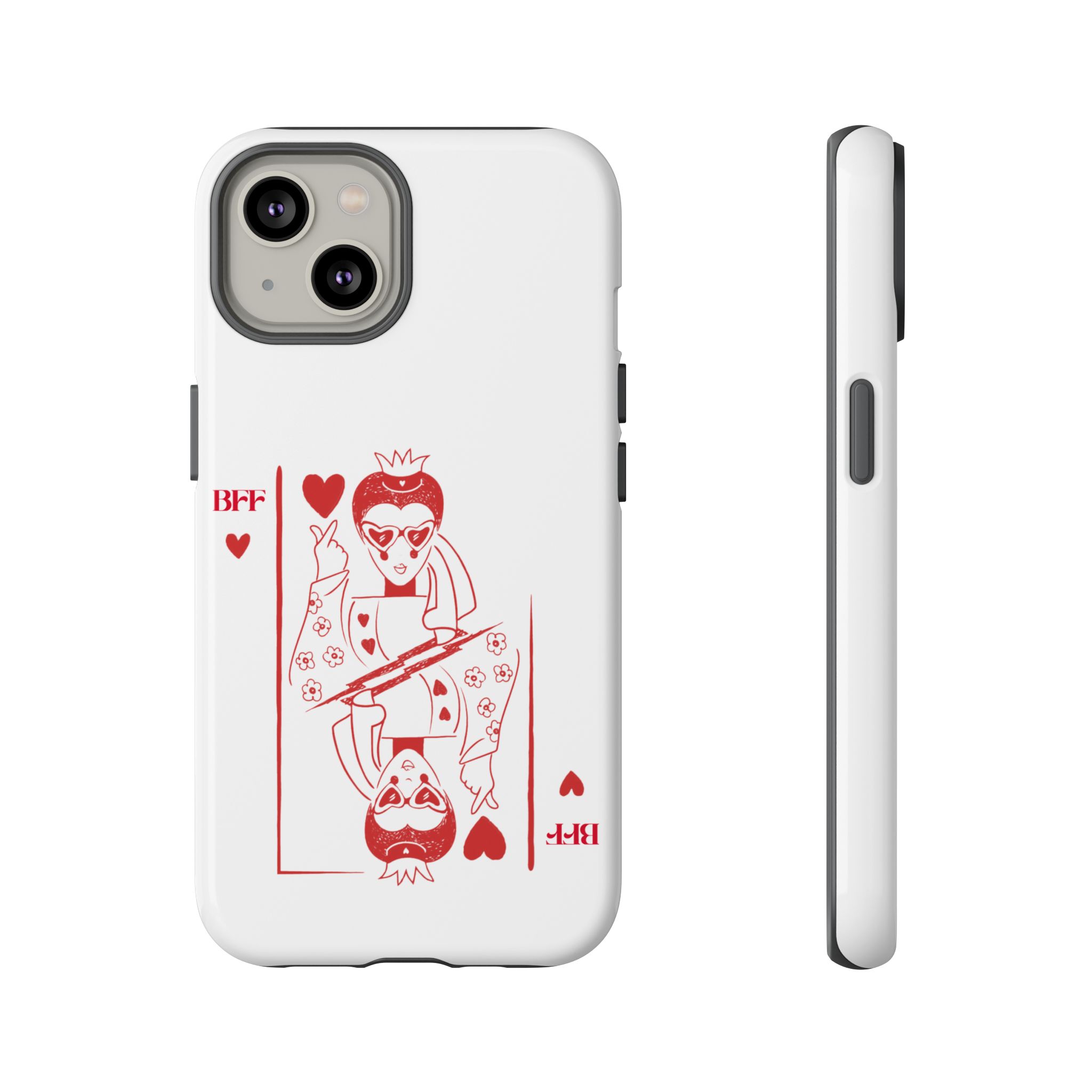 Queen of Hearts Playing Card Phone Case — BFF Red Illustration – Image 47