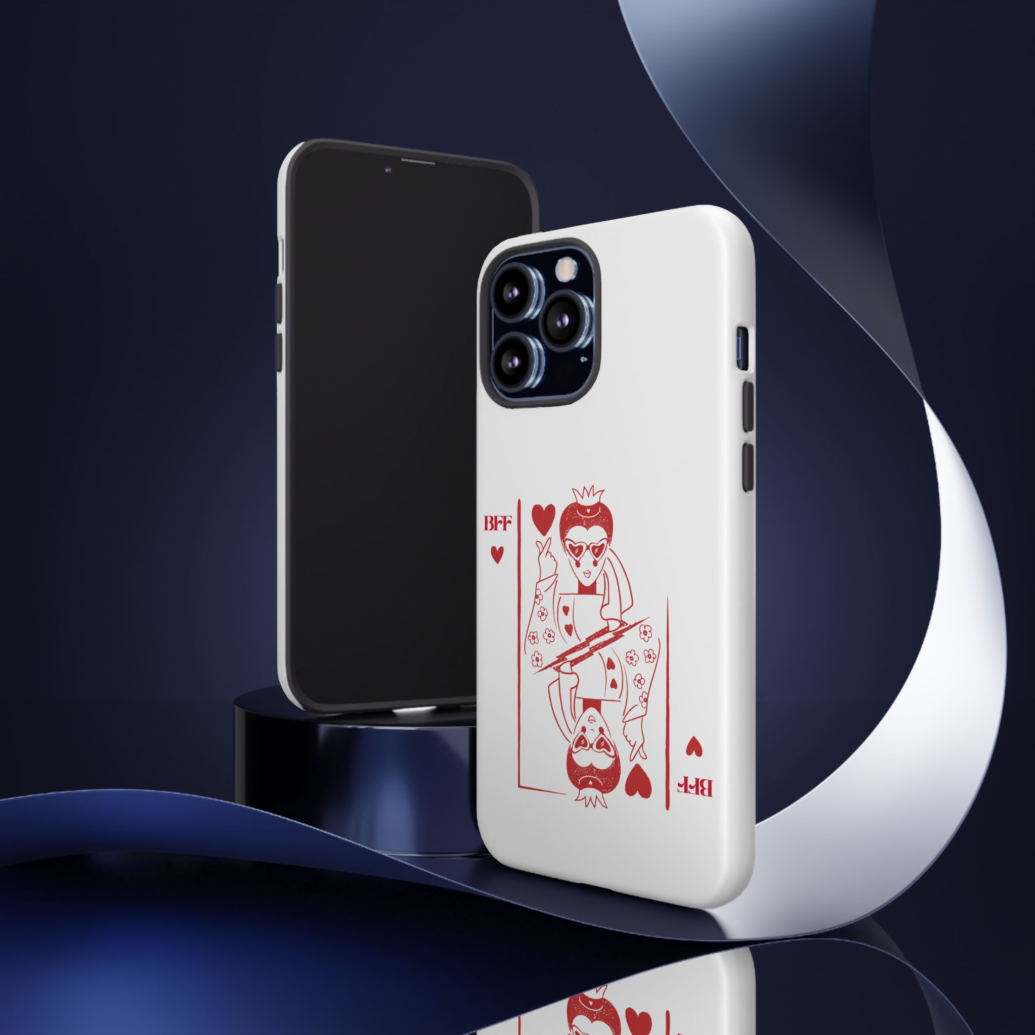 Queen of Hearts Playing Card Phone Case — BFF Red Illustration – Image 46