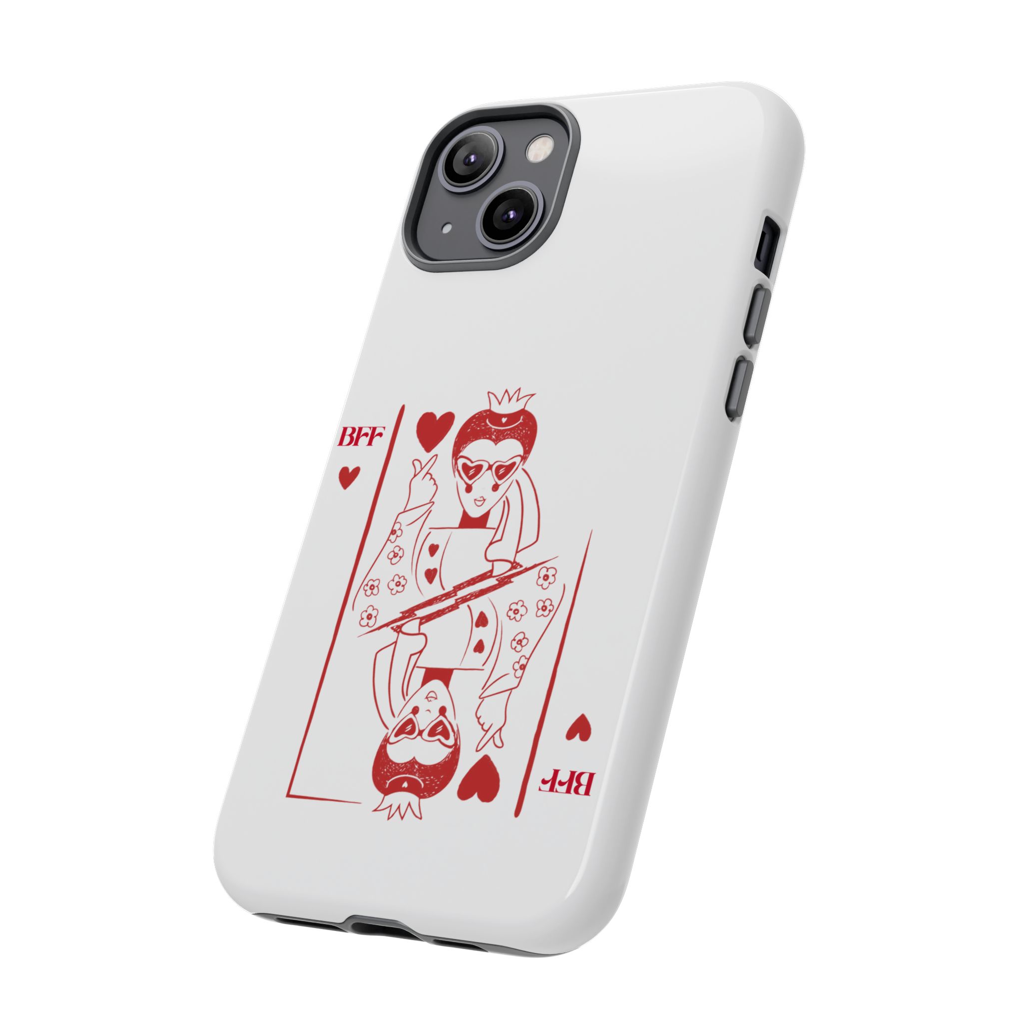 Queen of Hearts Playing Card Phone Case — BFF Red Illustration – Image 64