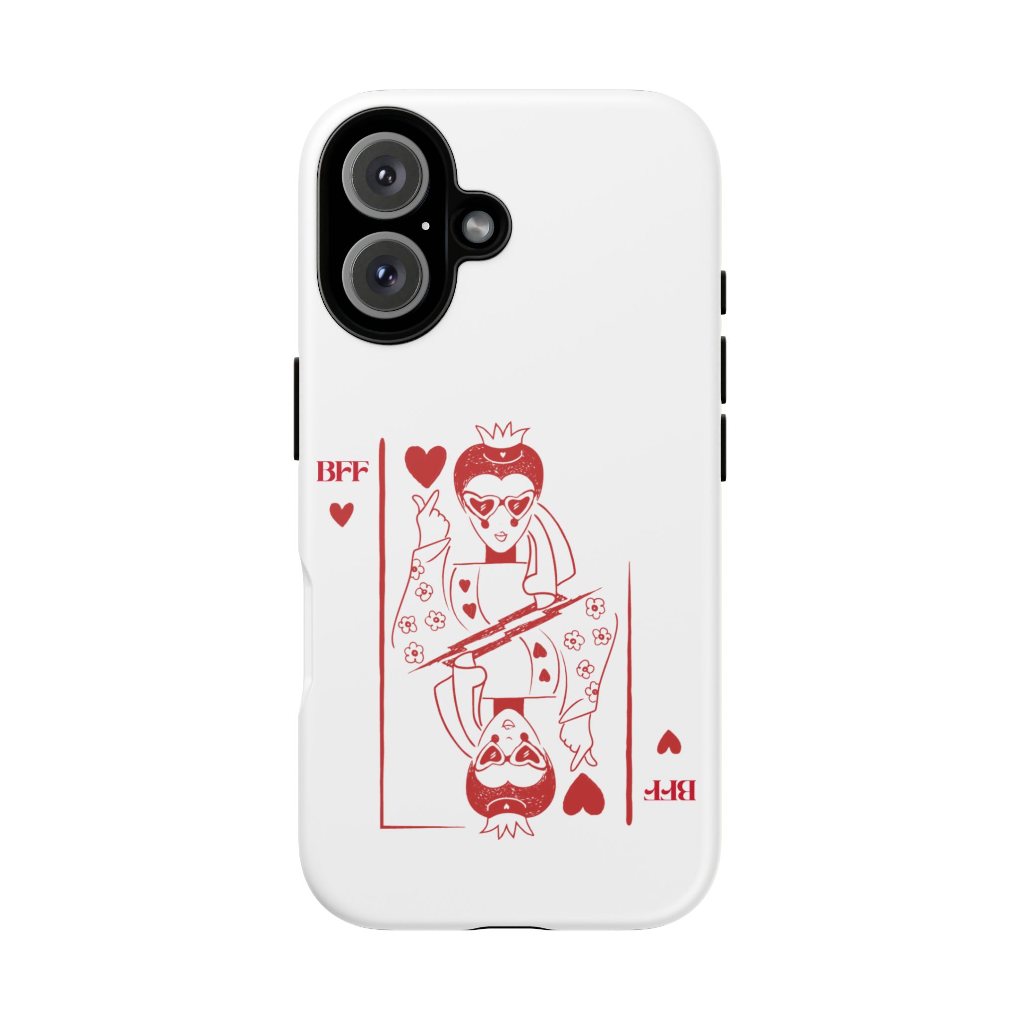 Queen of Hearts Playing Card Phone Case — BFF Red Illustration – Image 123