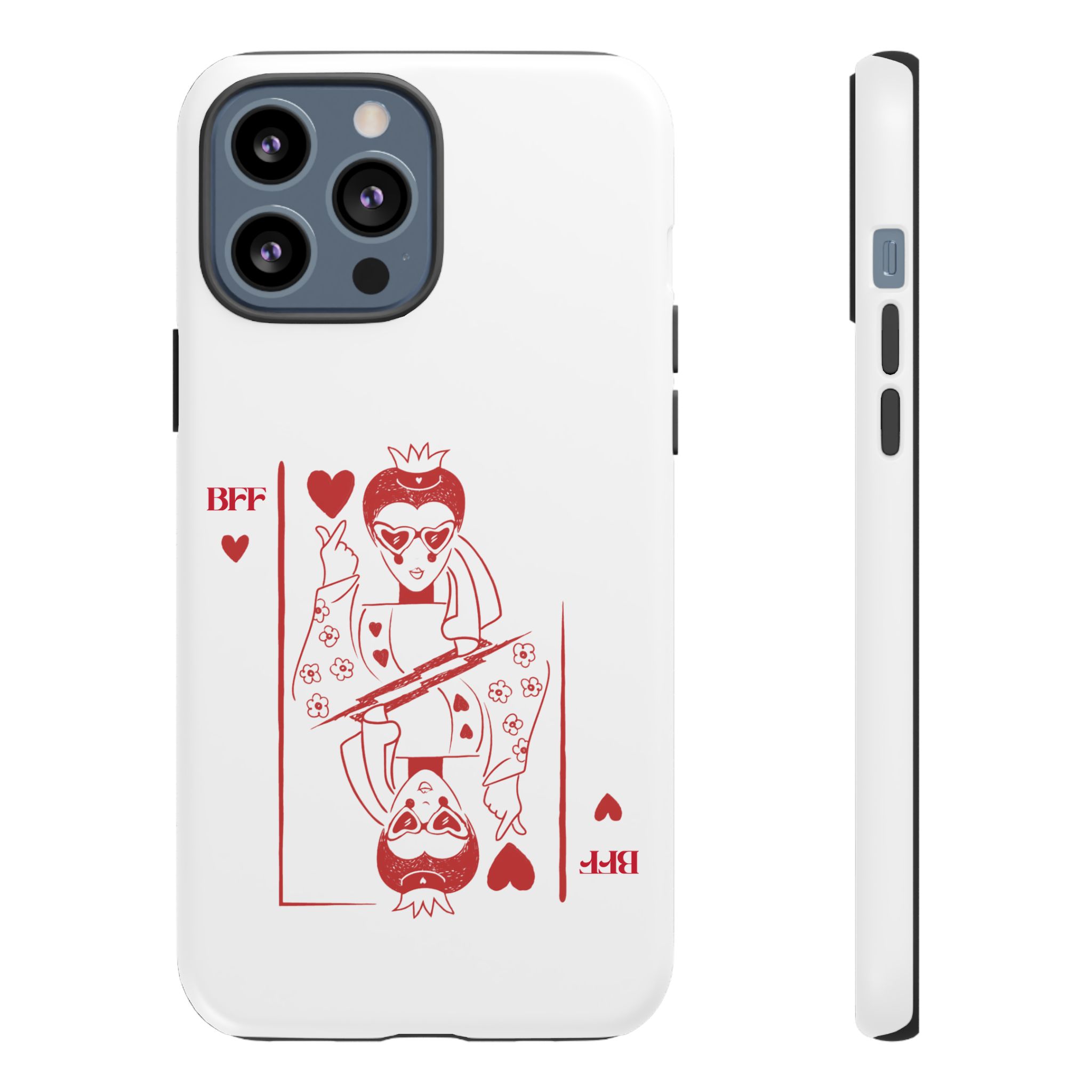 Queen of Hearts Playing Card Phone Case — BFF Red Illustration – Image 45