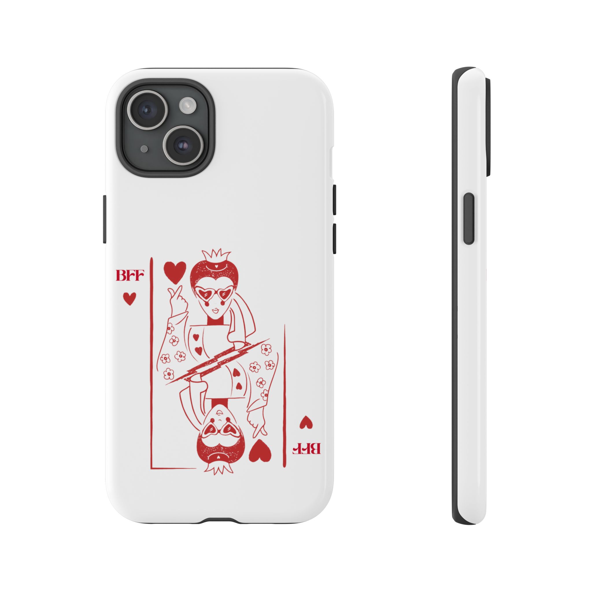 Queen of Hearts Playing Card Phone Case — BFF Red Illustration – Image 93