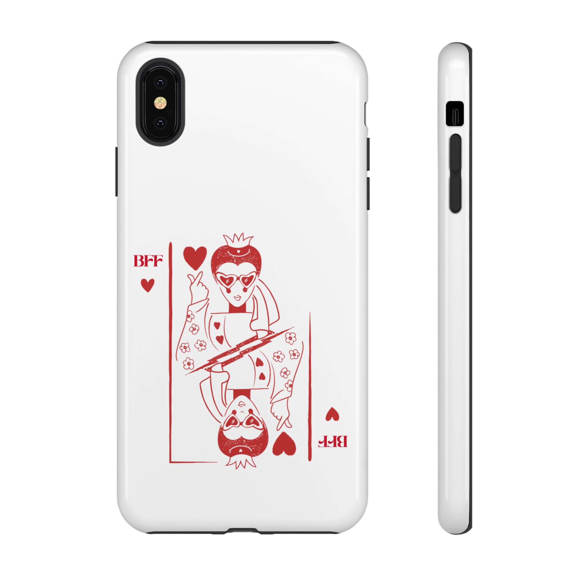 Queen of Hearts Playing Card Phone Case — BFF Red Illustration – Image 15