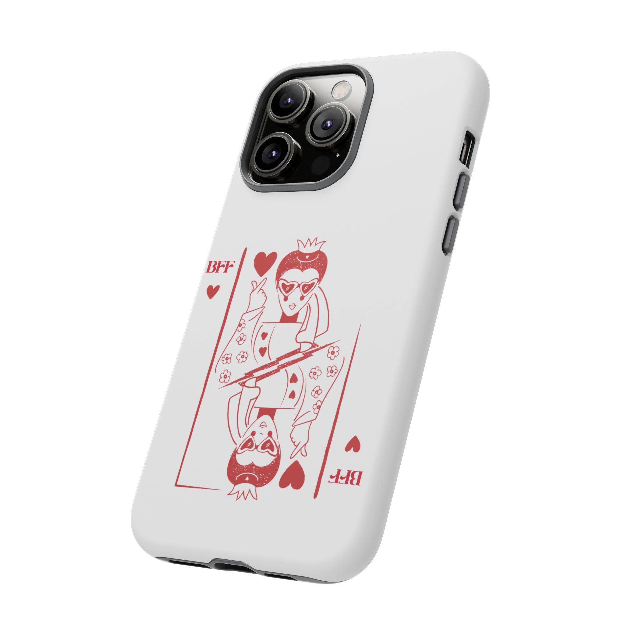 Queen of Hearts Playing Card Phone Case — BFF Red Illustration – Image 76