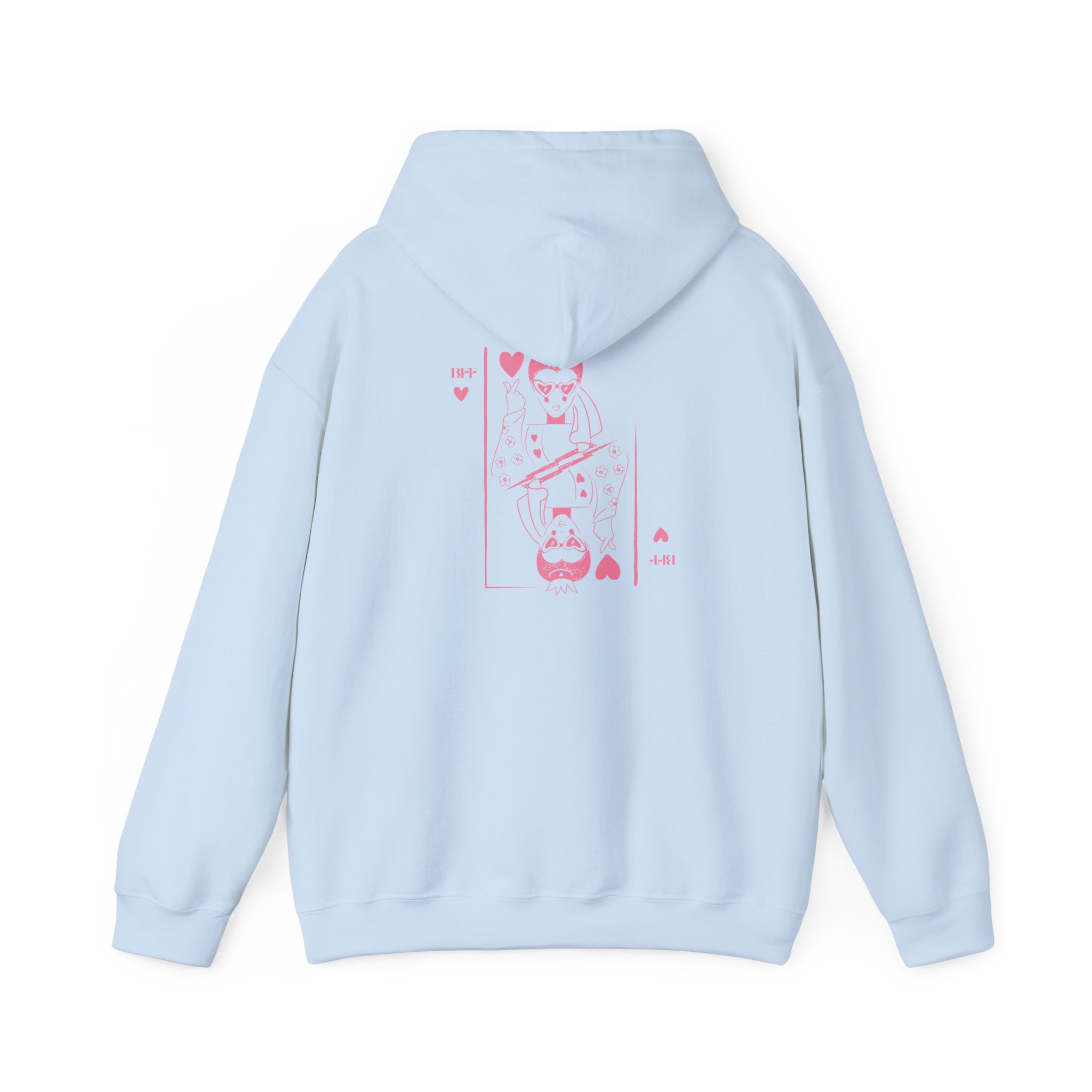 Playing Card Hearts Hoodie — Pink Queen of Hearts Back Graphic – Image 22