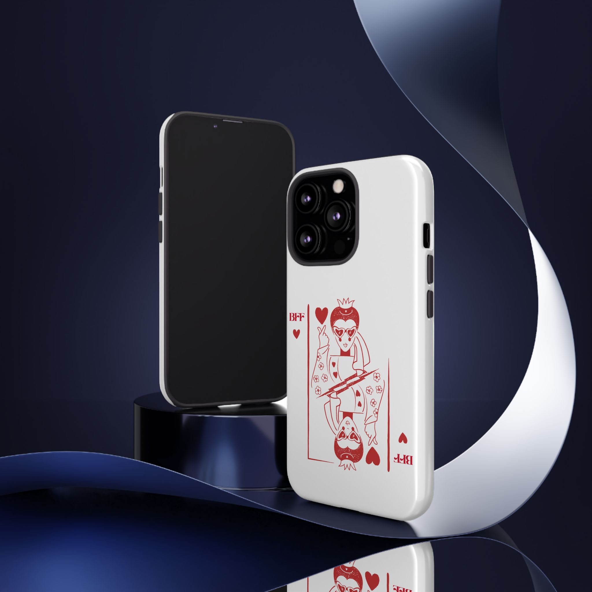 Queen of Hearts Playing Card Phone Case — BFF Red Illustration – Image 40