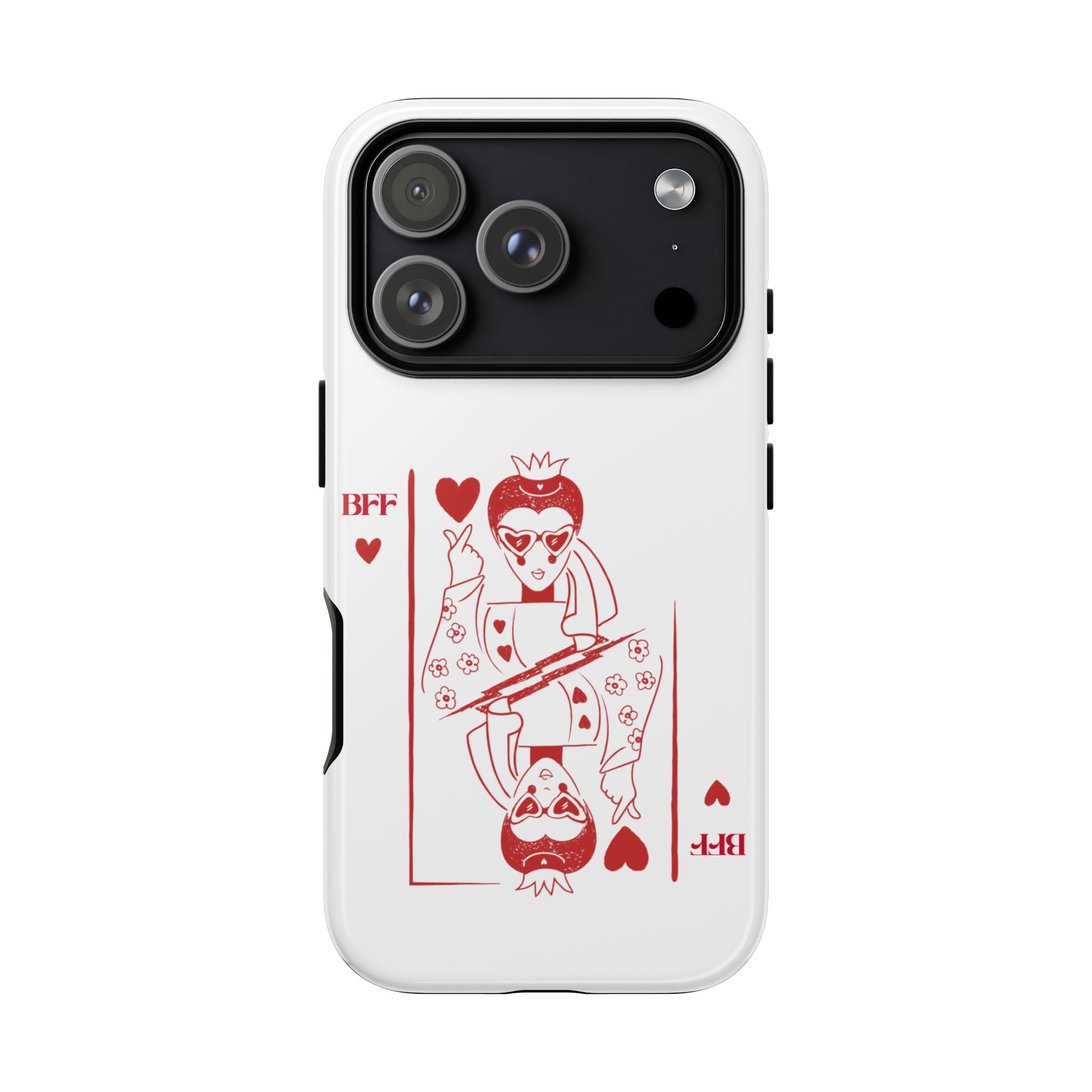Queen of Hearts Playing Card Phone Case — BFF Red Illustration – Image 175