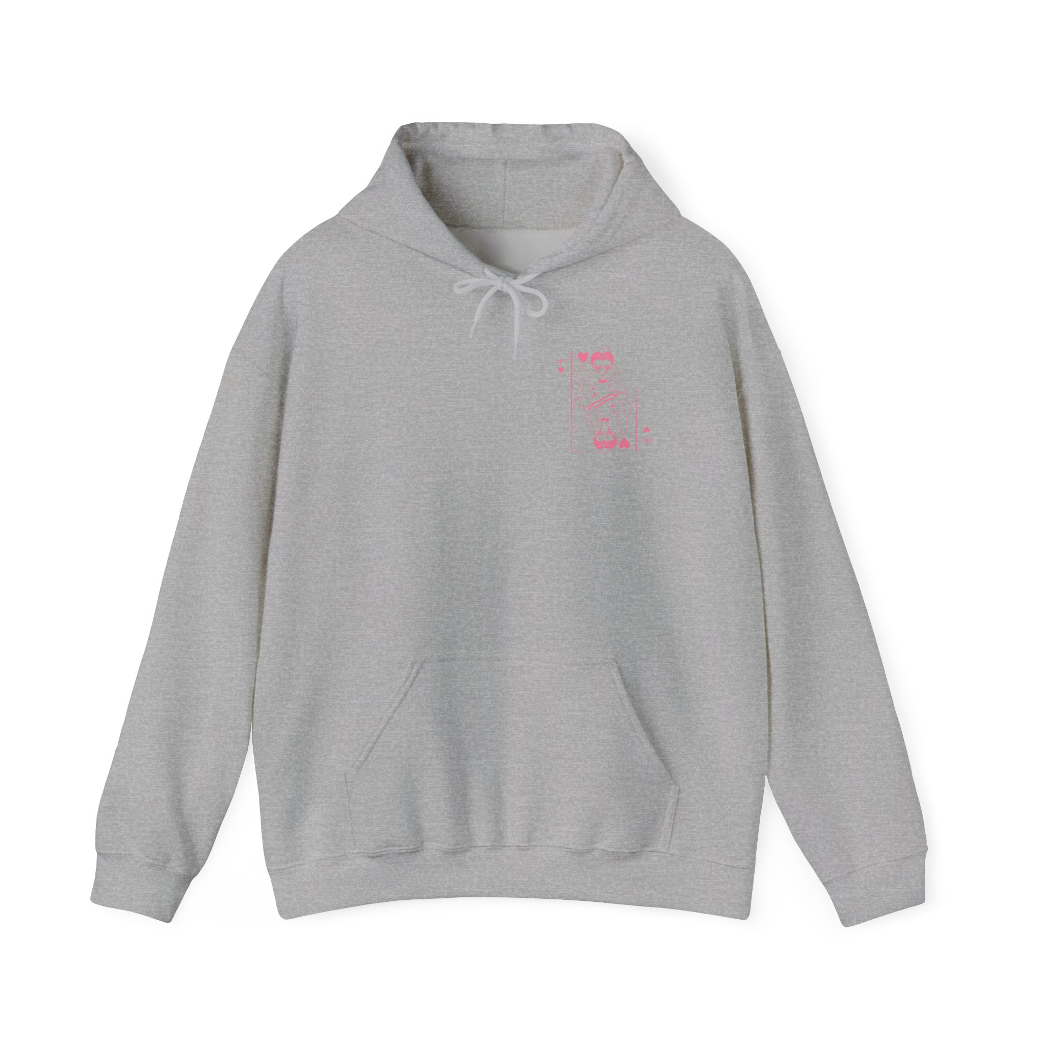 Playing Card Hearts Hoodie — Pink Queen of Hearts Back Graphic – Image 9