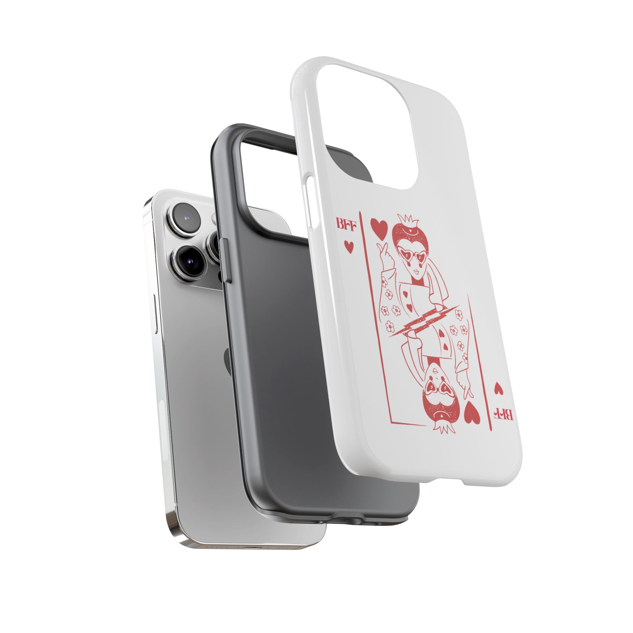 Queen of Hearts Playing Card Phone Case — BFF Red Illustration – Image 57