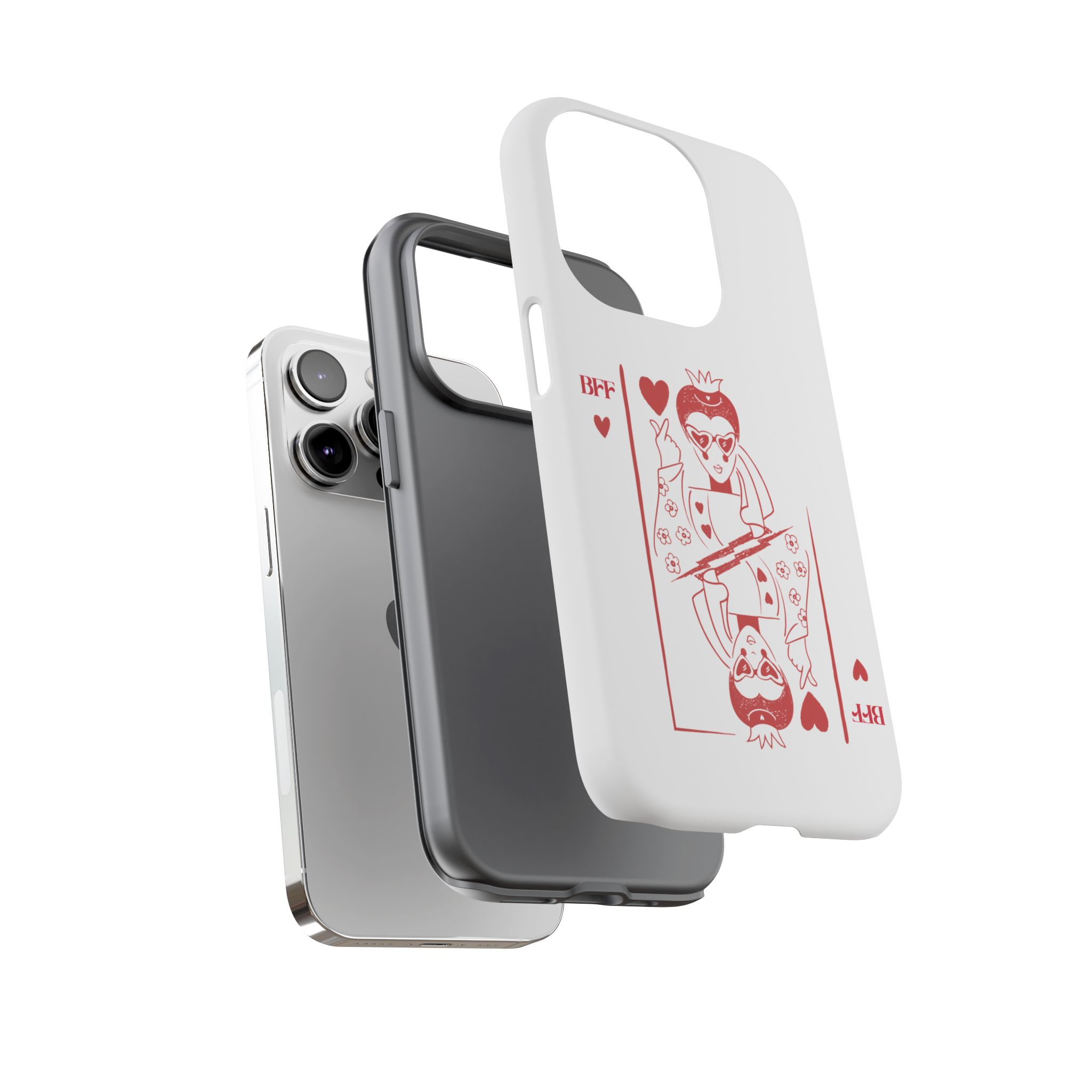 Queen of Hearts Playing Card Phone Case — BFF Red Illustration – Image 61