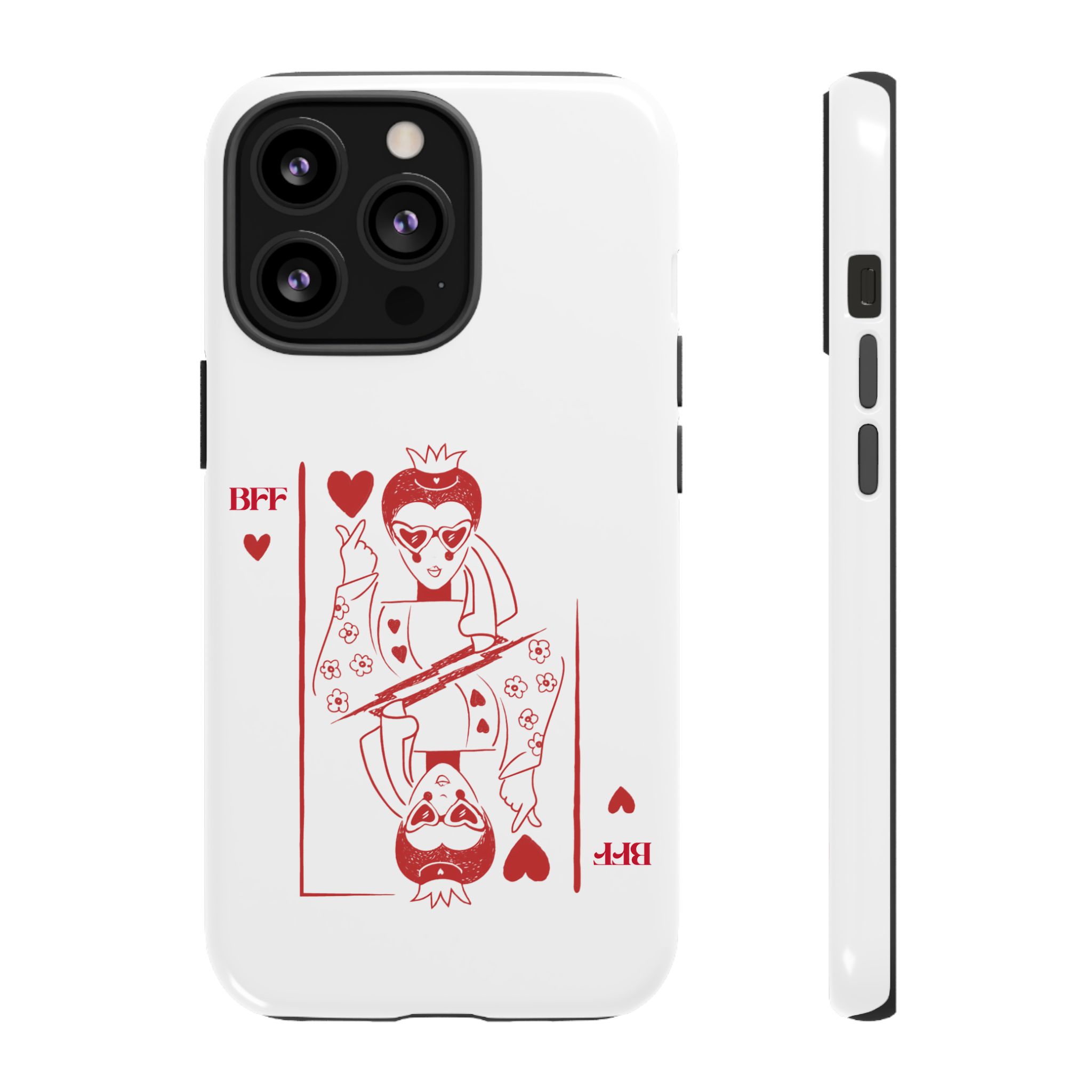 Queen of Hearts Playing Card Phone Case — BFF Red Illustration – Image 39