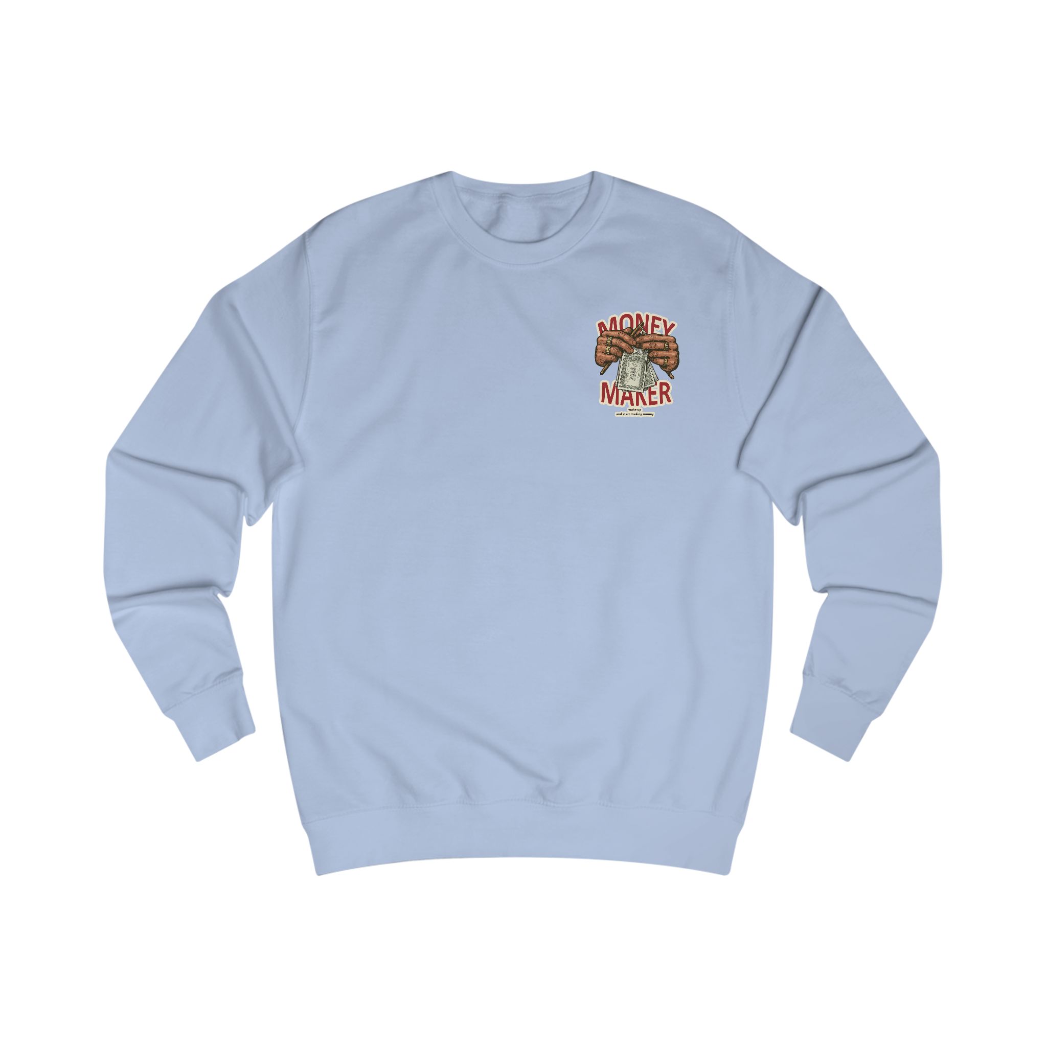 Money Maker Sweatshirt — Graphic Back Print Hustle Crewneck – Image 25