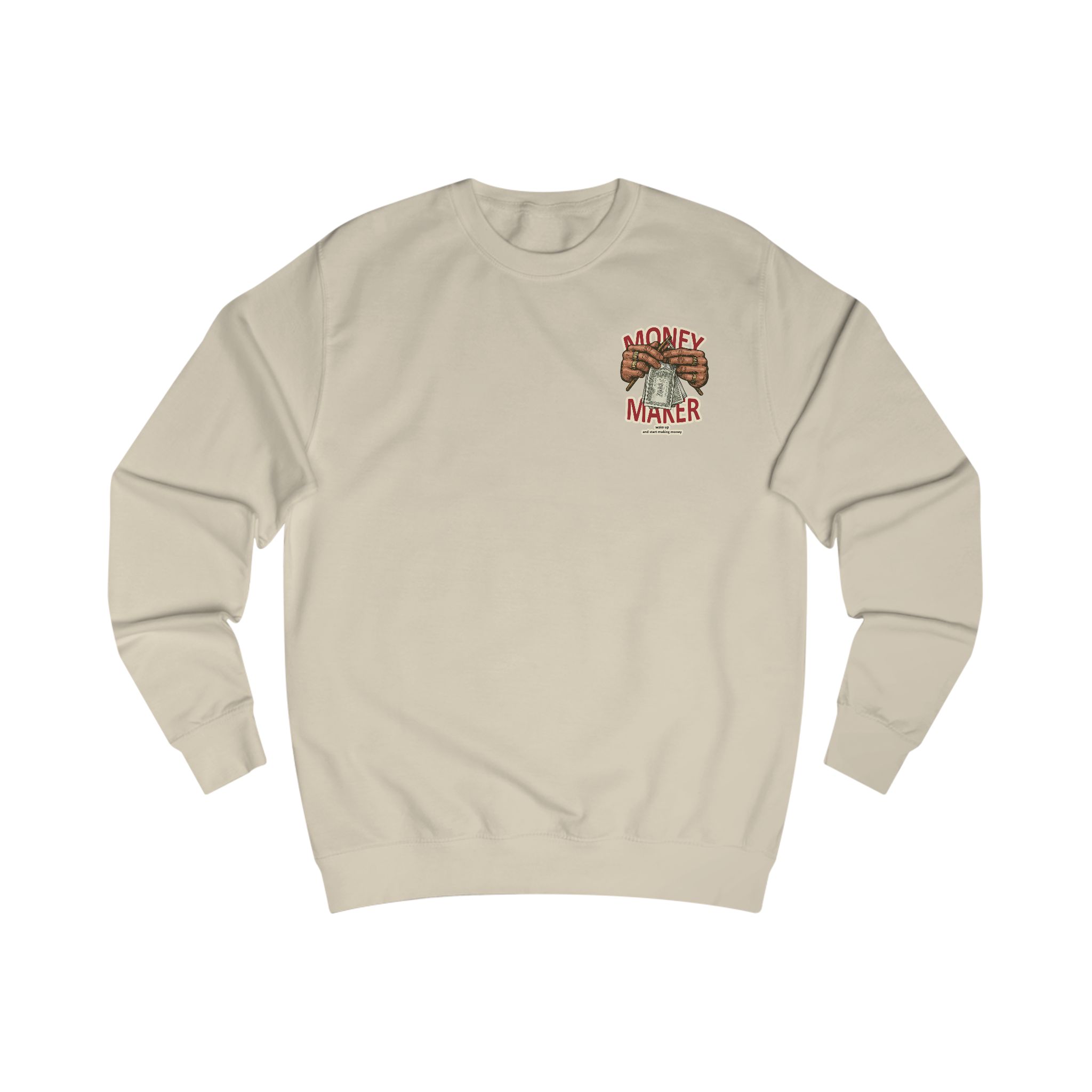 Money Maker Sweatshirt — Graphic Back Print Hustle Crewneck – Image 11