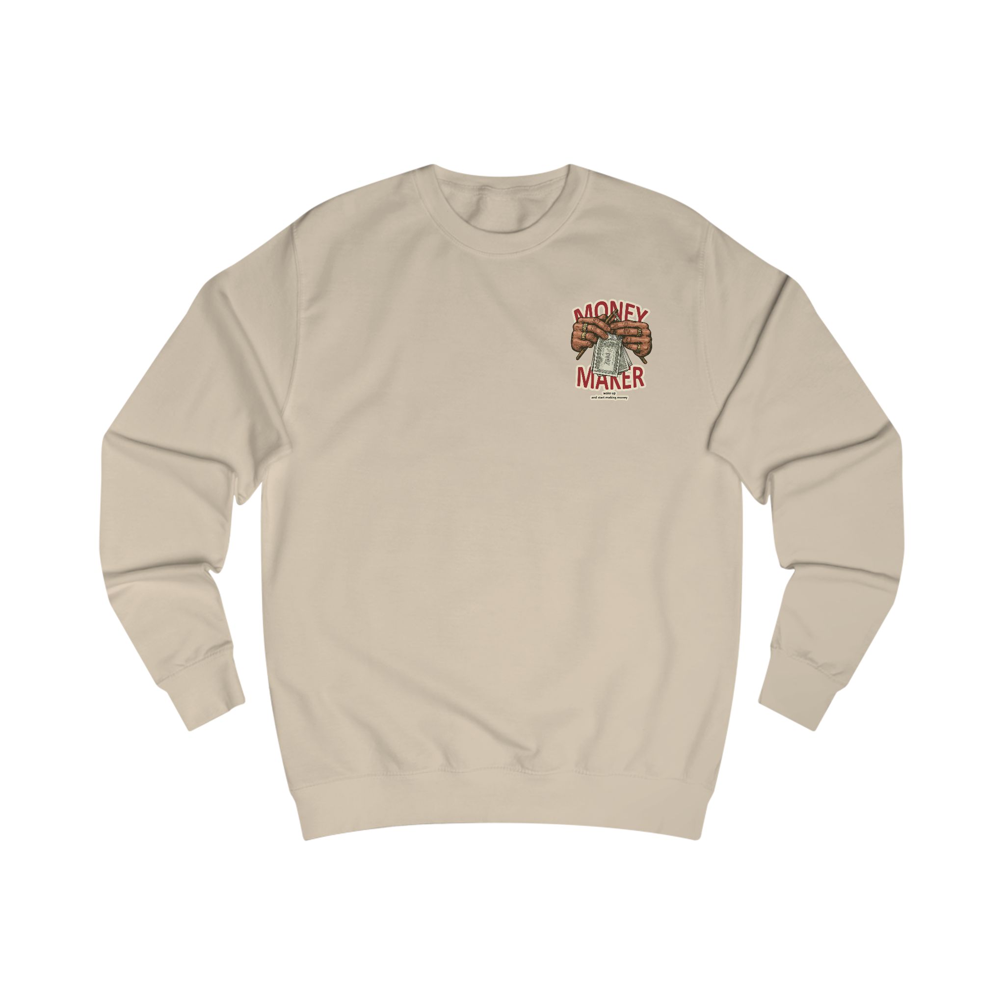 Money Maker Sweatshirt — Graphic Back Print Hustle Crewneck – Image 13