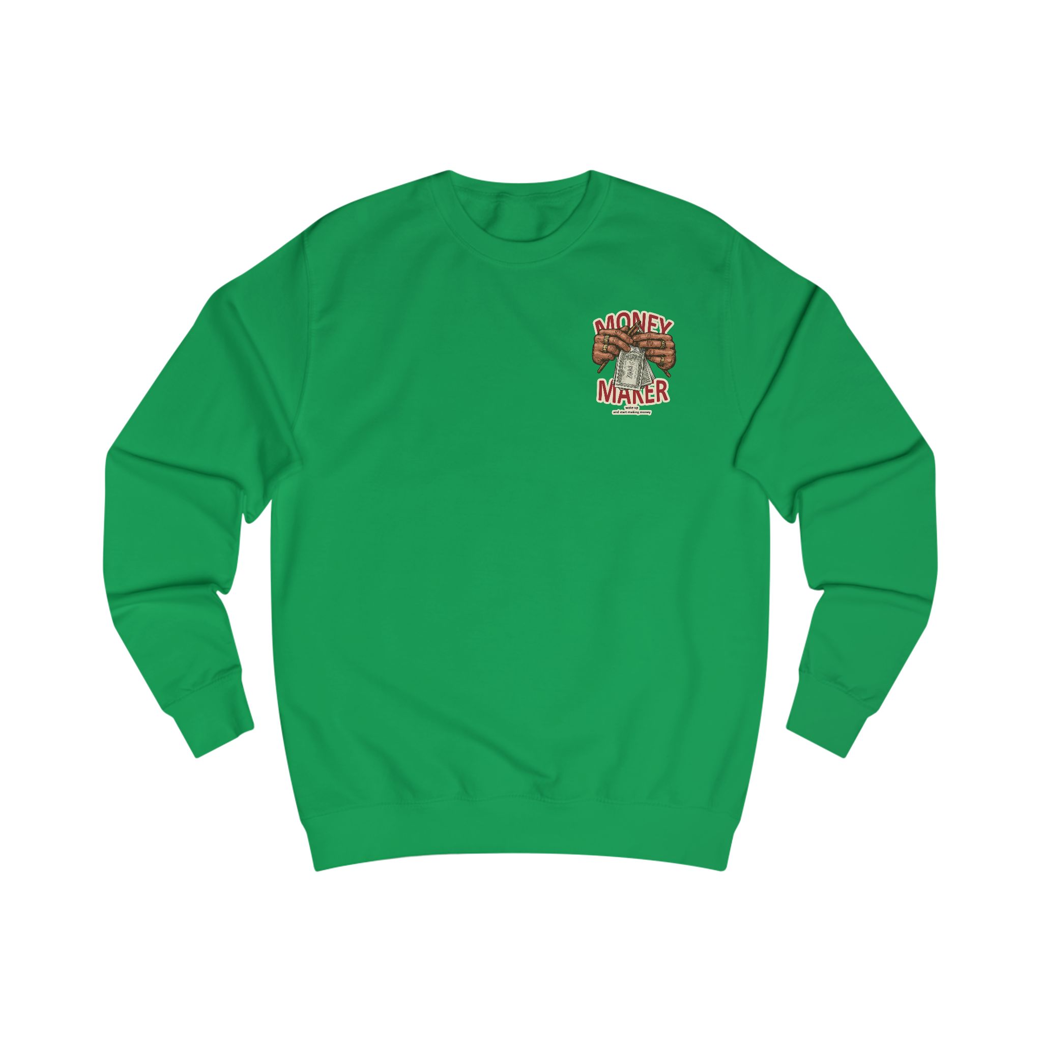 Money Maker Sweatshirt — Graphic Back Print Hustle Crewneck – Image 19