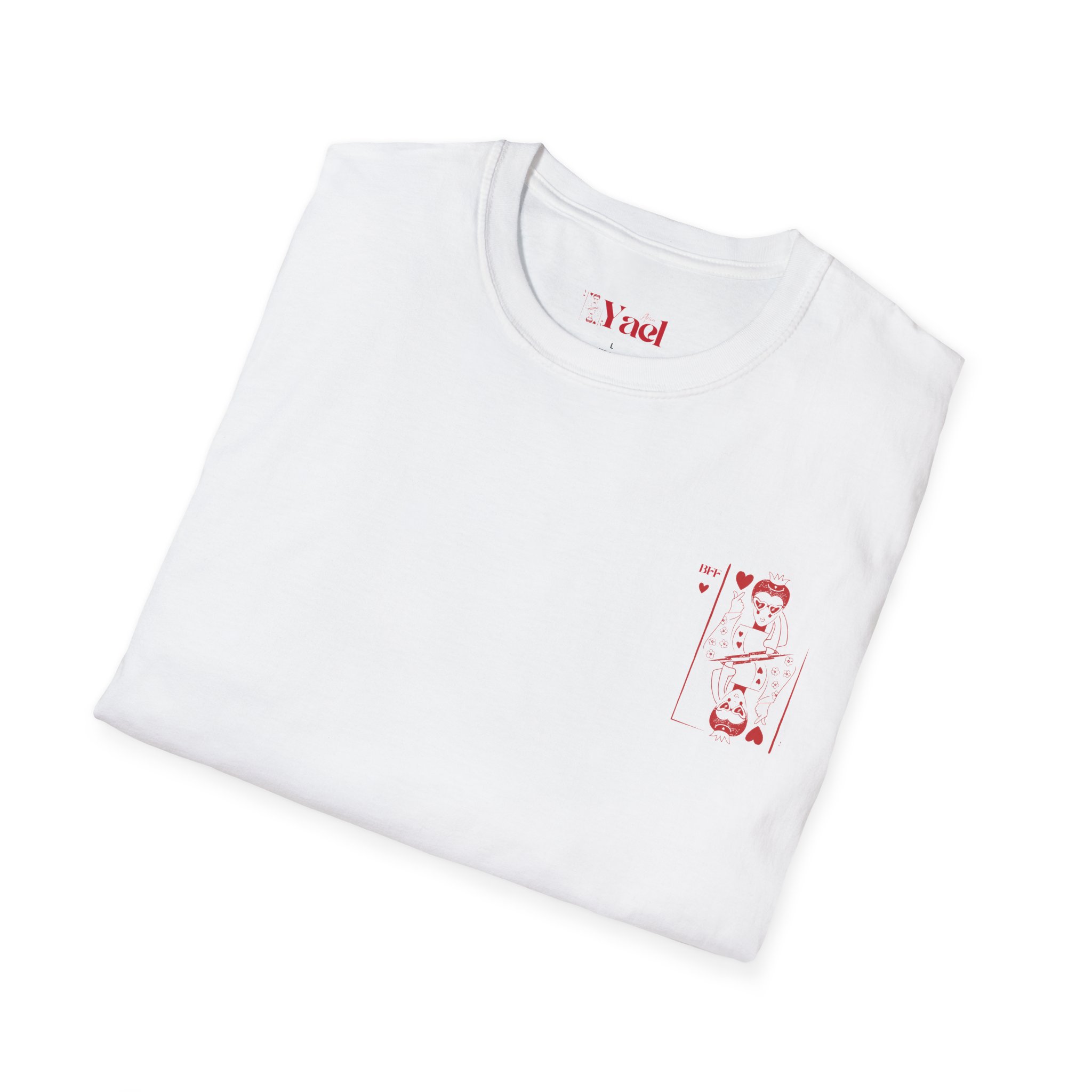 Queen of Hearts Playing Card T‑Shirt — Red Vintage Card Graphic – Image 5
