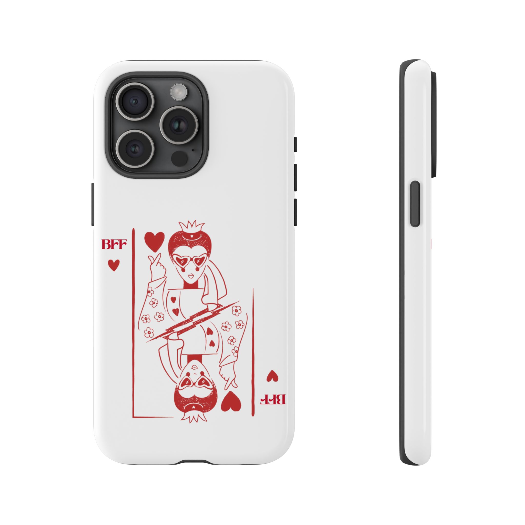 Queen of Hearts Playing Card Phone Case — BFF Red Illustration – Image 105