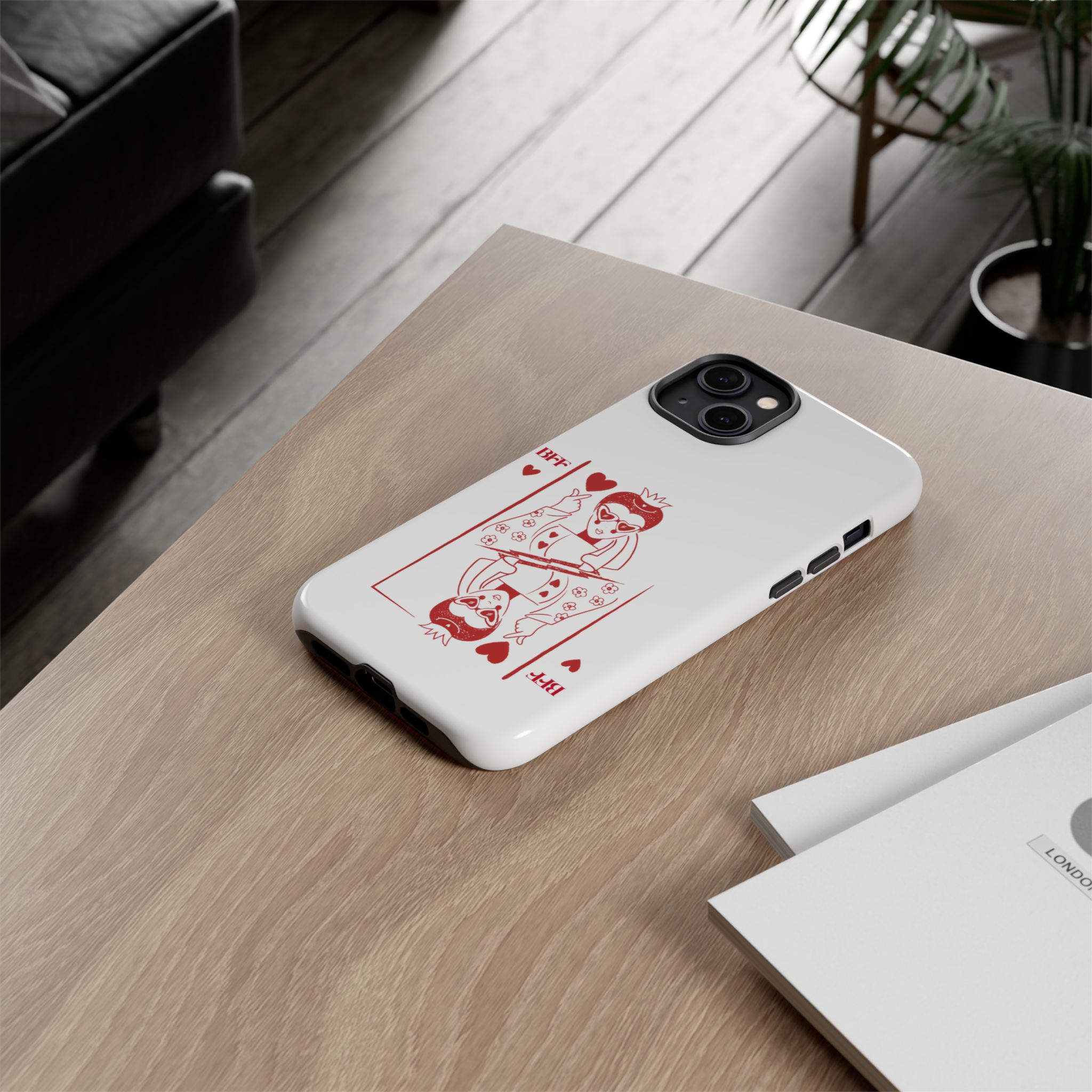 Queen of Hearts Playing Card Phone Case — BFF Red Illustration – Image 66