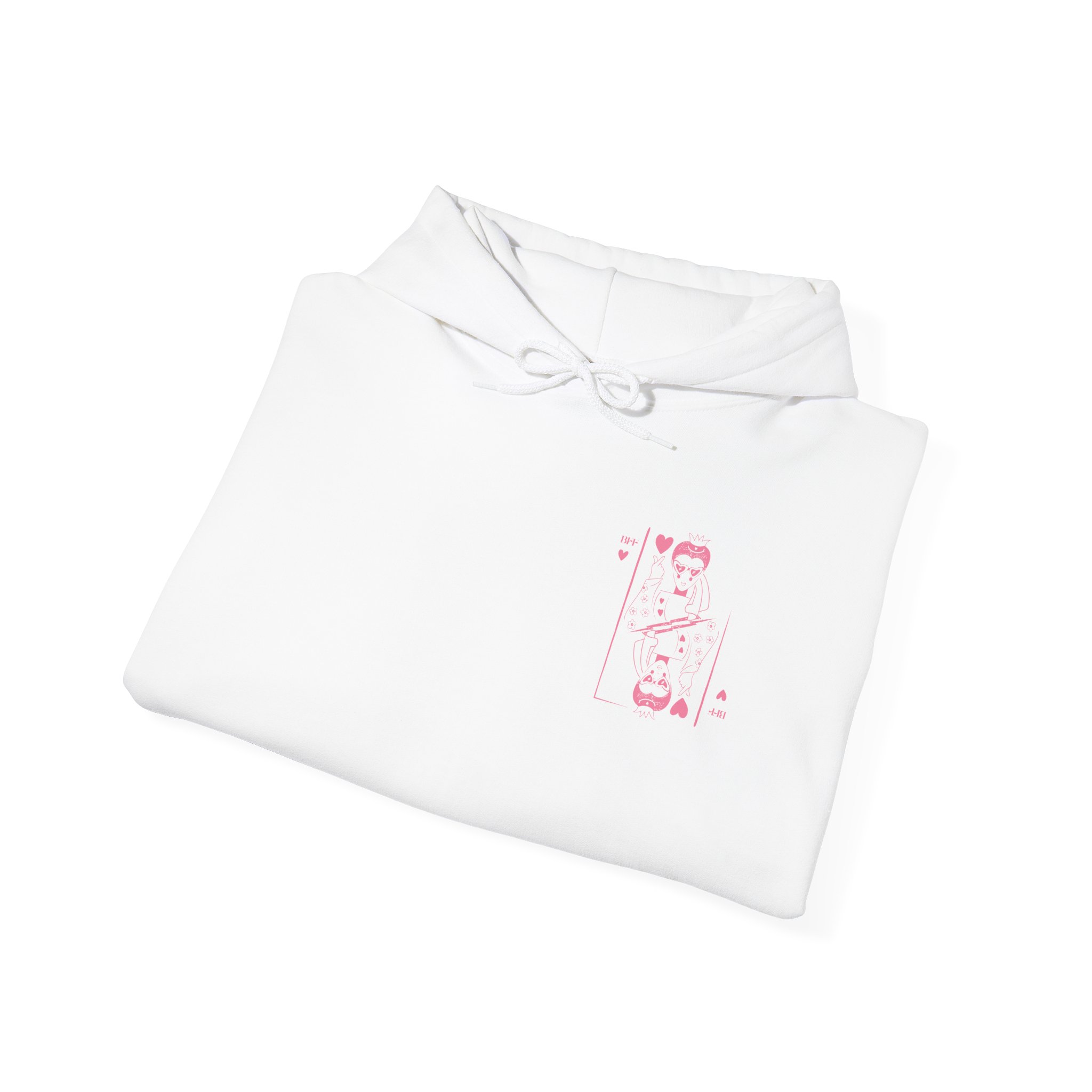 Playing Card Hearts Hoodie — Pink Queen of Hearts Back Graphic – Image 4