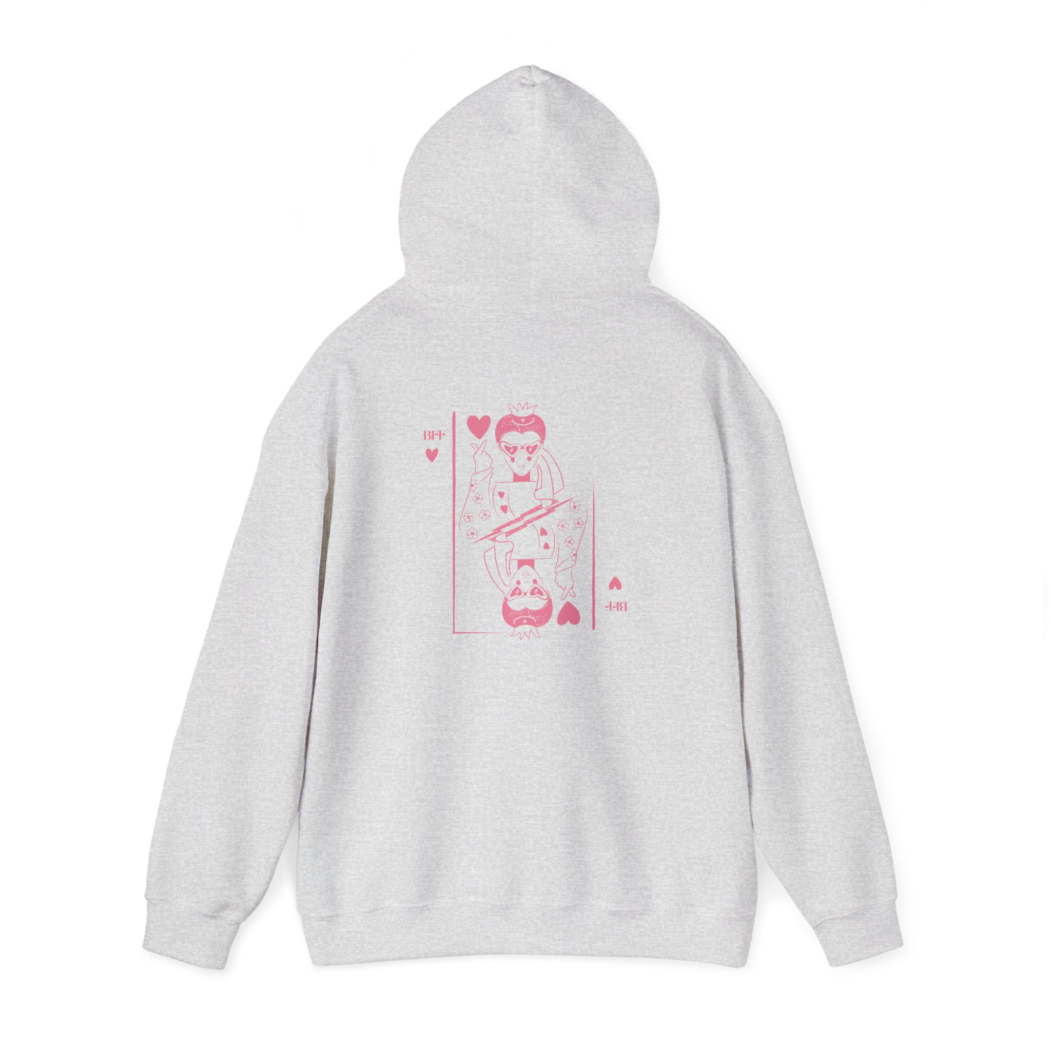 Playing Card Hearts Hoodie — Pink Queen of Hearts Back Graphic – Image 7