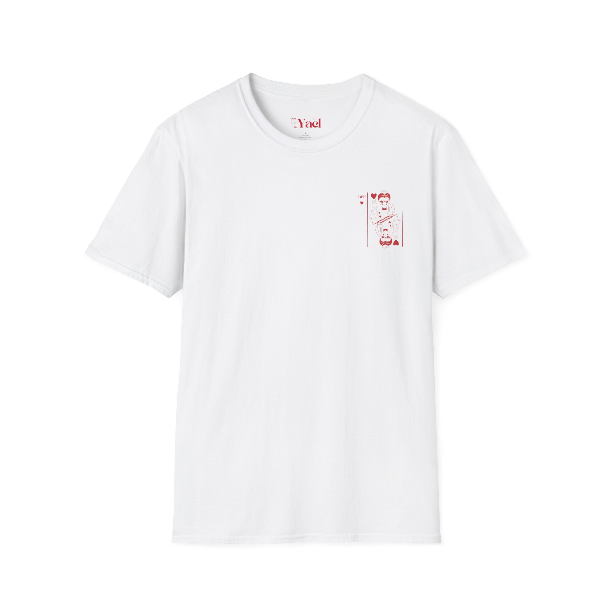 Queen of Hearts Playing Card T‑Shirt — Red Vintage Card Graphic – Image 3