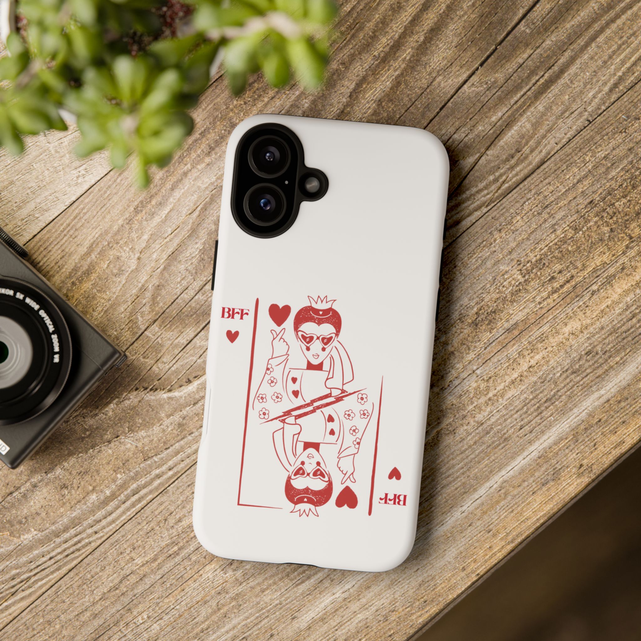 Queen of Hearts Playing Card Phone Case — BFF Red Illustration – Image 130