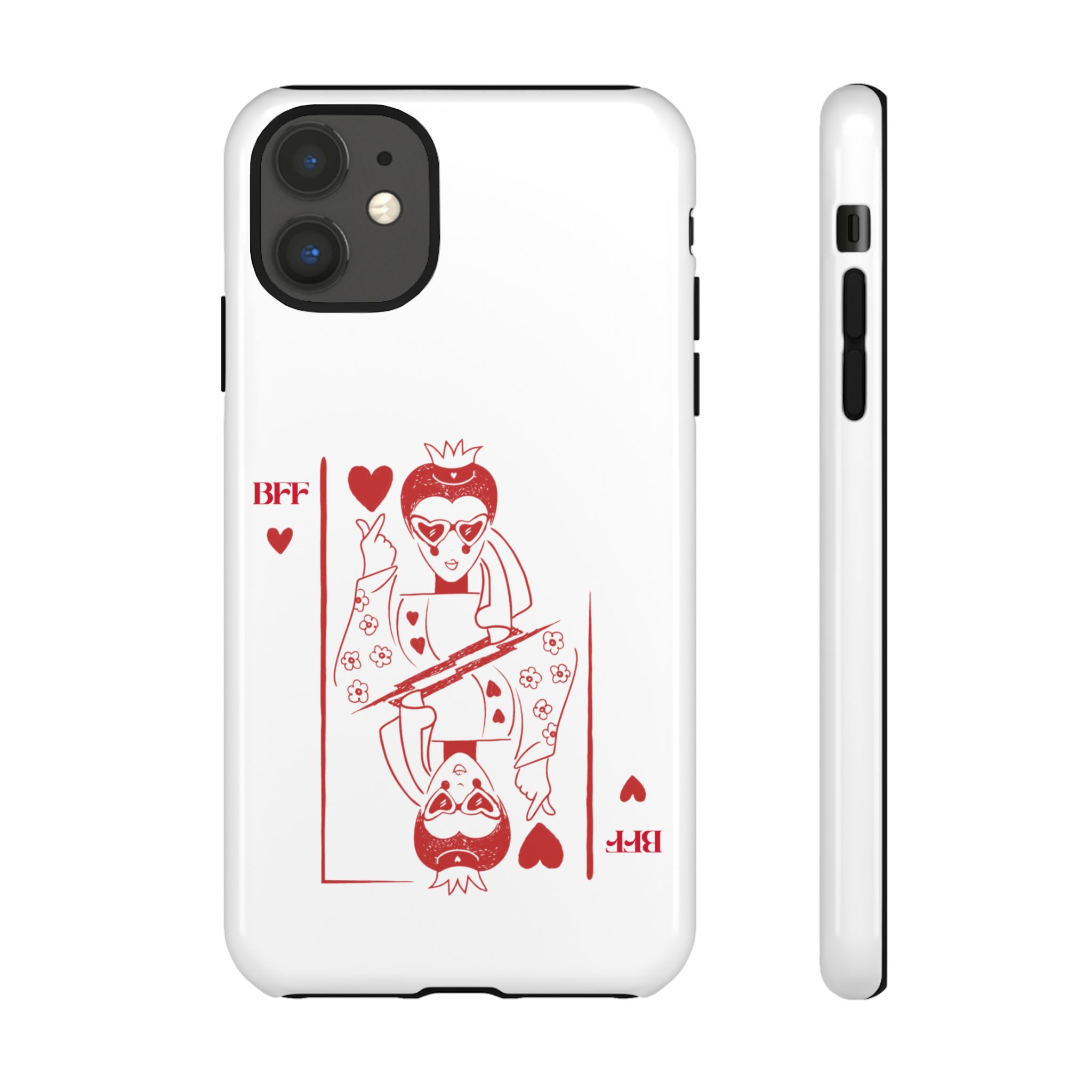 Queen of Hearts Playing Card Phone Case — BFF Red Illustration – Image 17