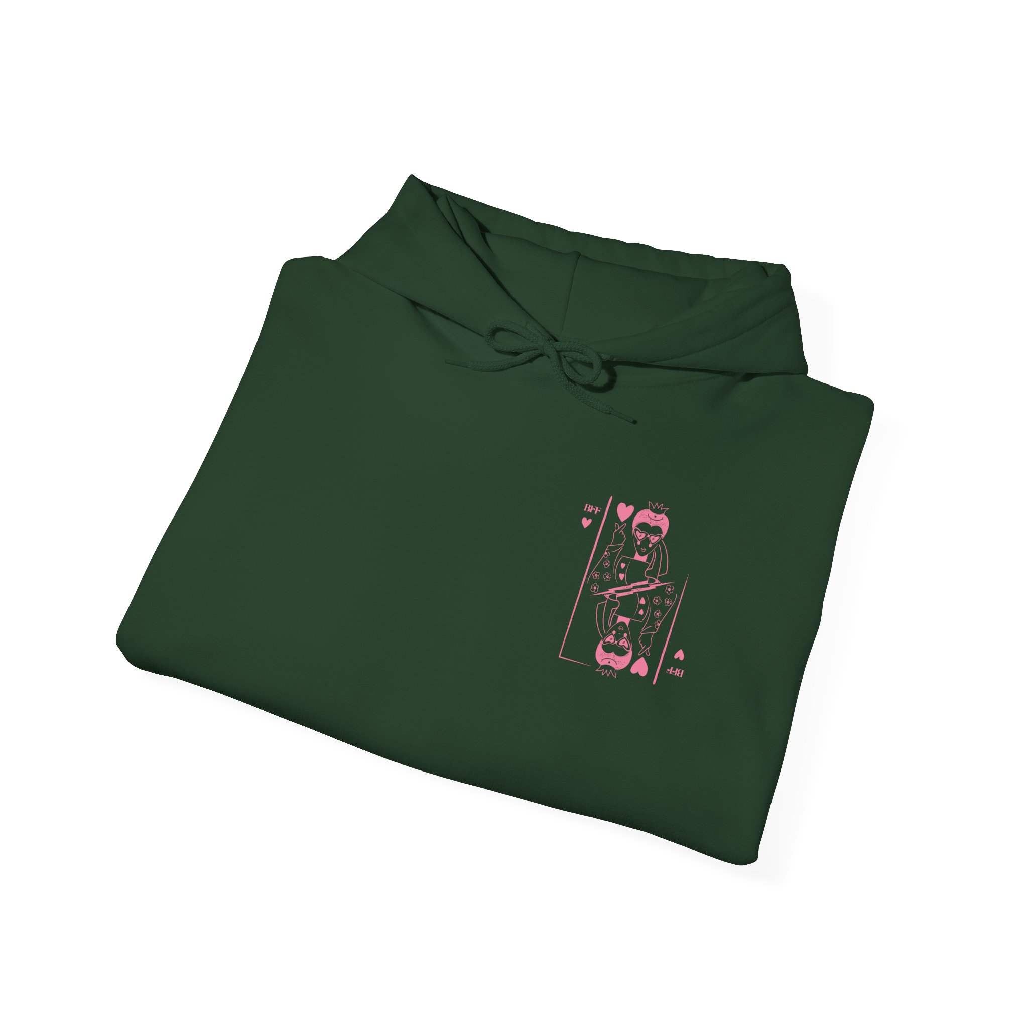 Playing Card Hearts Hoodie — Pink Queen of Hearts Back Graphic – Image 20