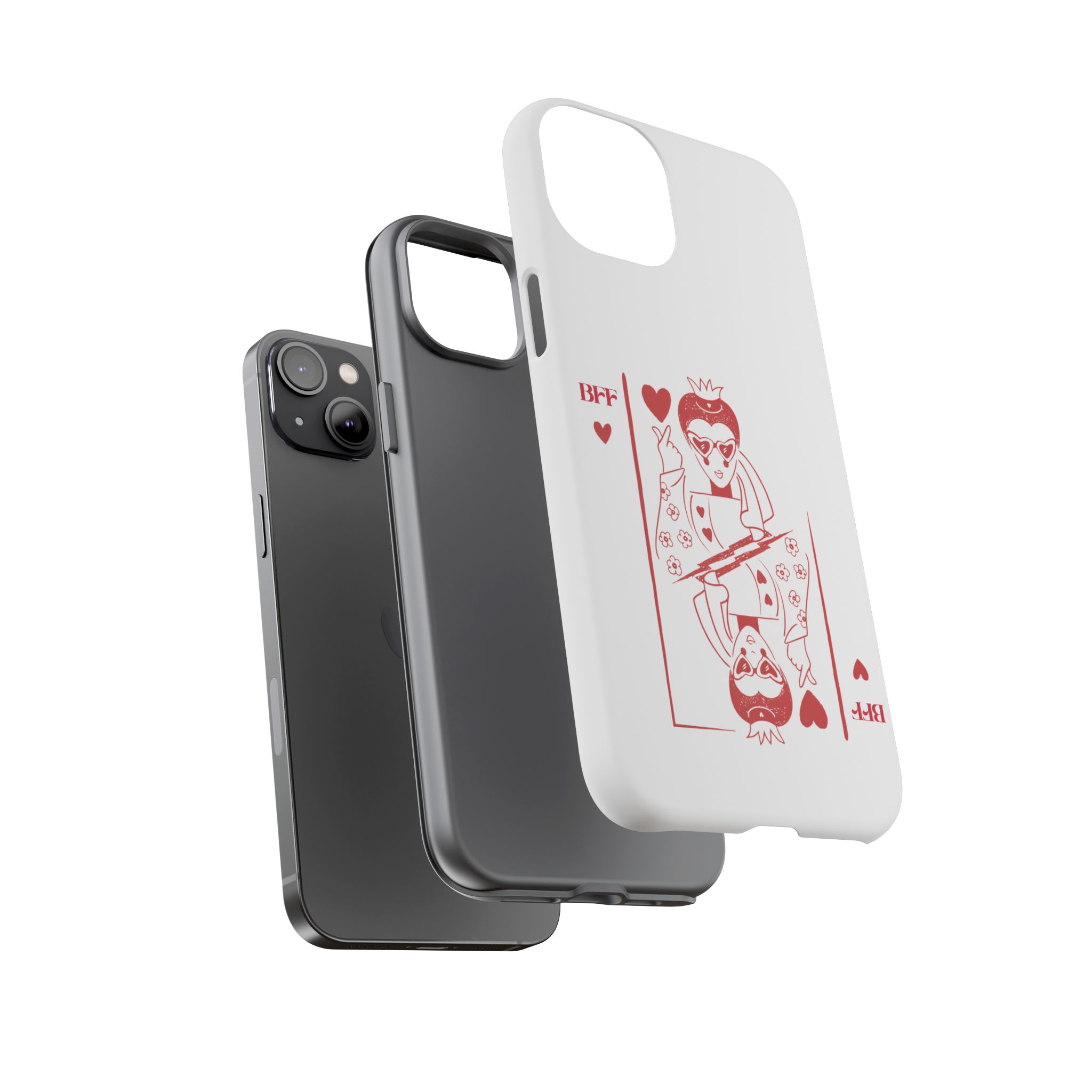 Queen of Hearts Playing Card Phone Case — BFF Red Illustration – Image 69