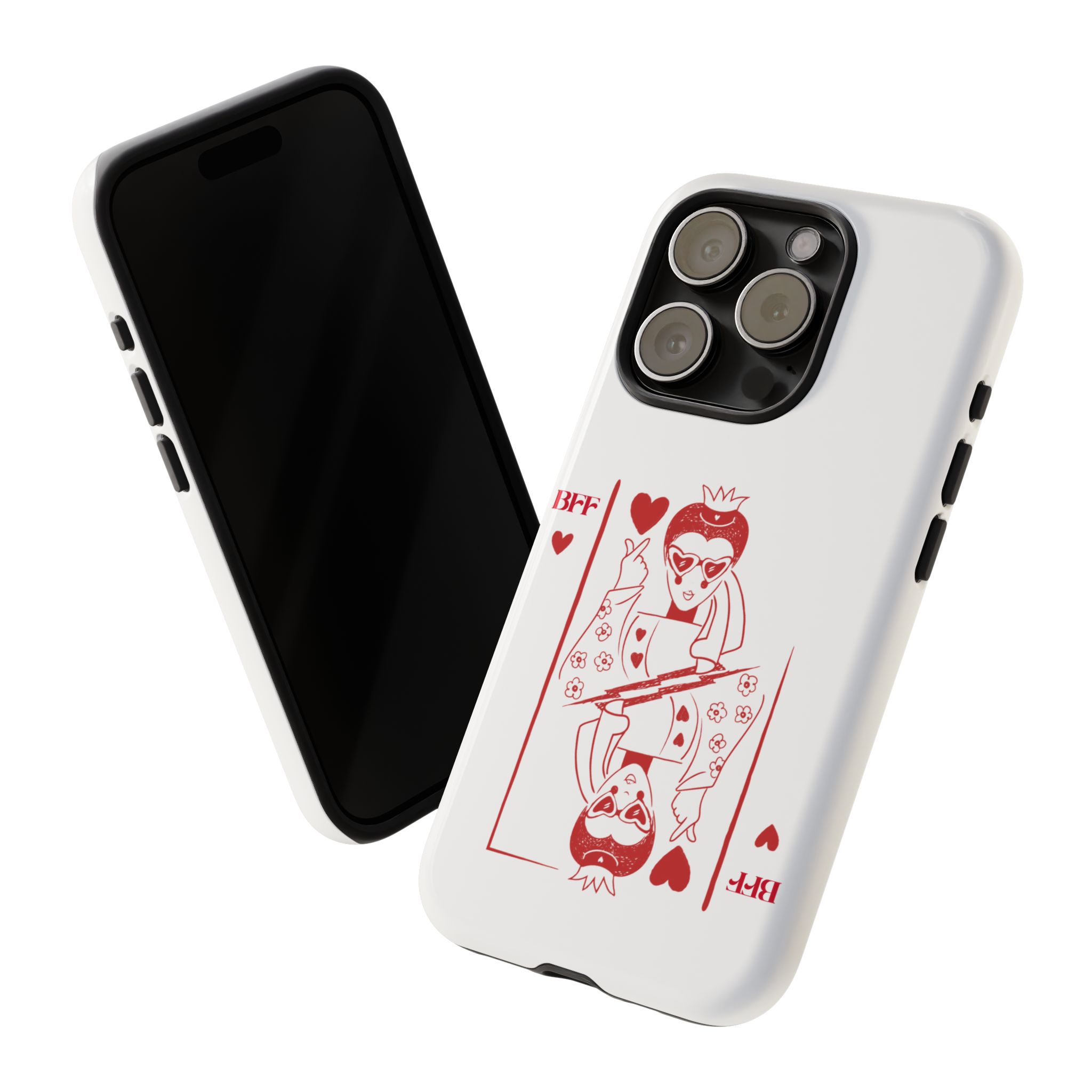 Queen of Hearts Playing Card Phone Case — BFF Red Illustration – Image 100