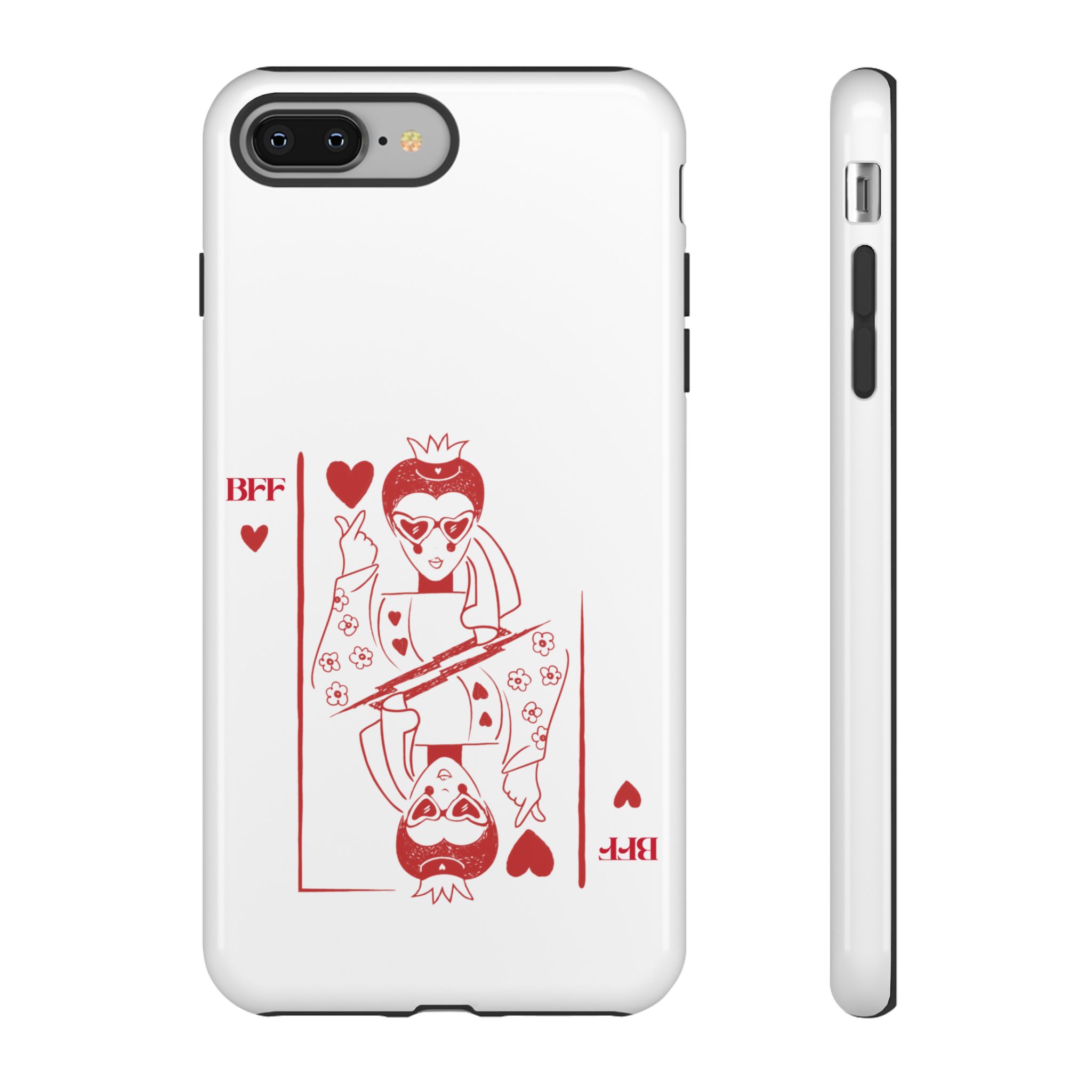 Queen of Hearts Playing Card Phone Case — BFF Red Illustration – Image 7