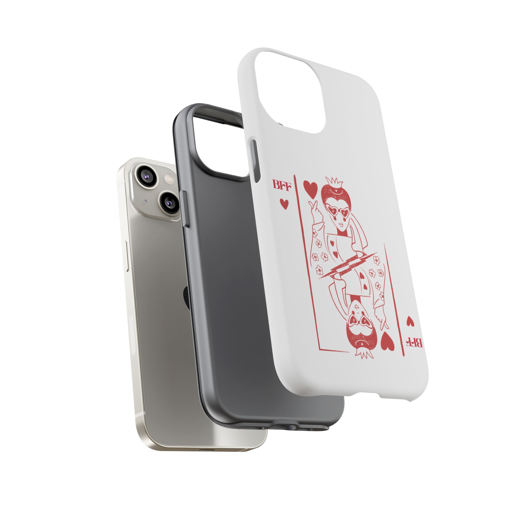 Queen of Hearts Playing Card Phone Case — BFF Red Illustration – Image 53