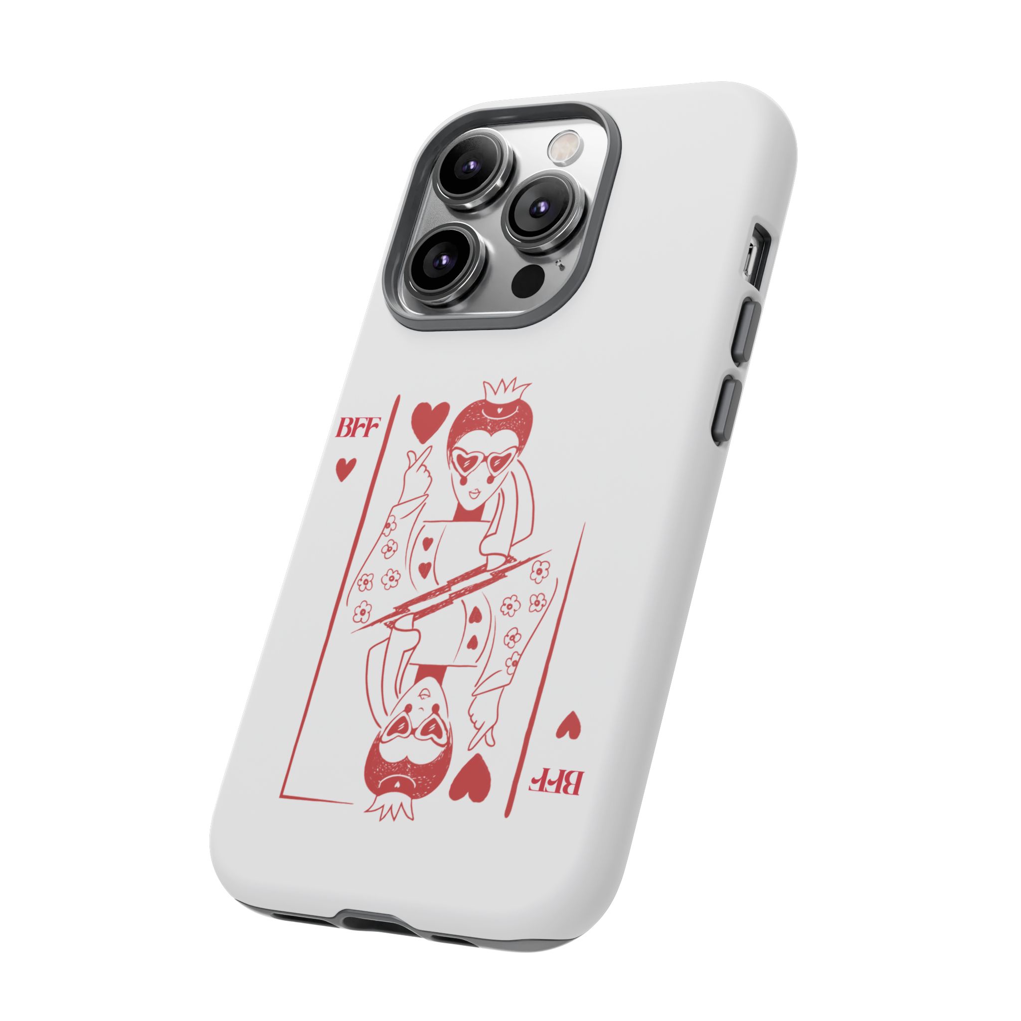 Queen of Hearts Playing Card Phone Case — BFF Red Illustration – Image 60