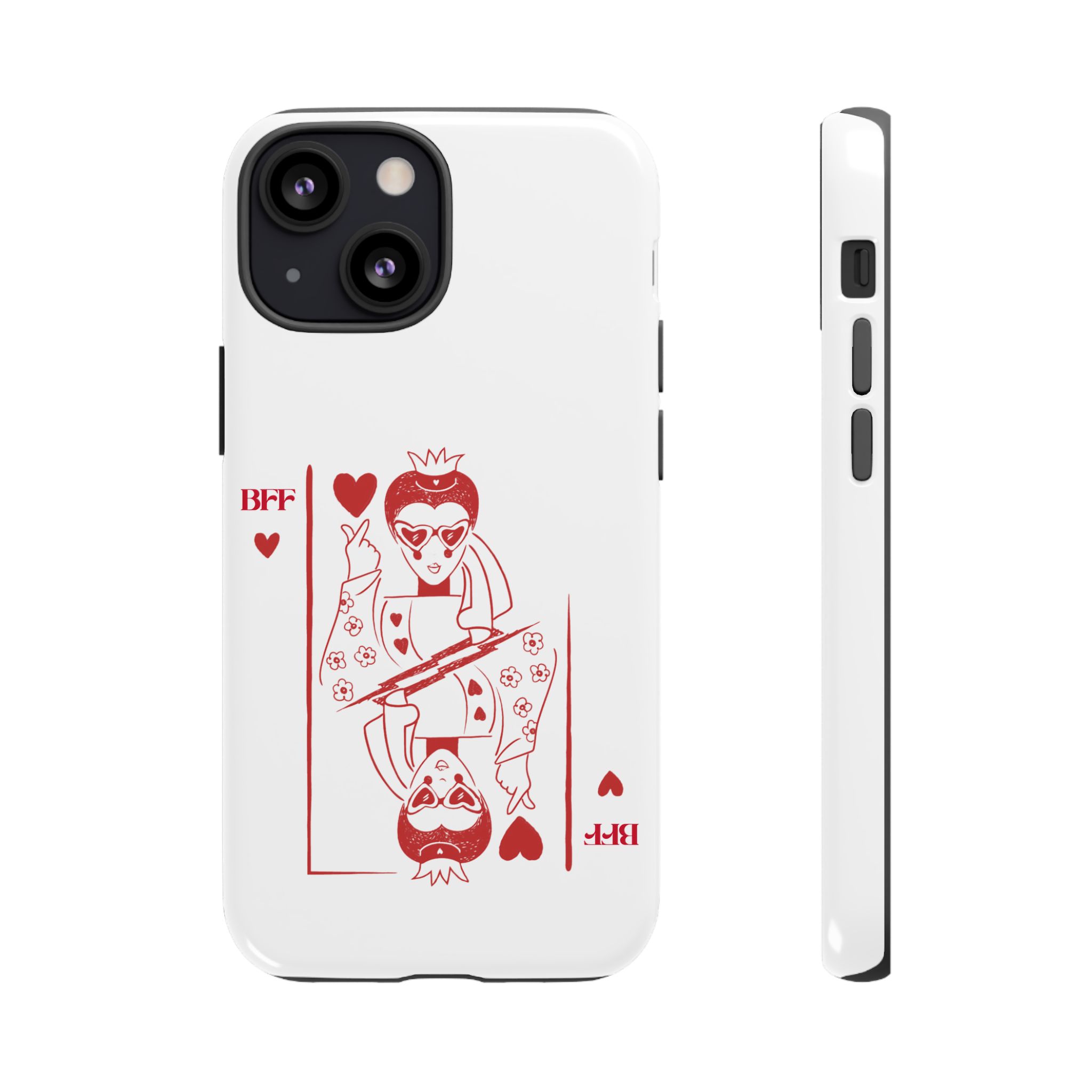 Queen of Hearts Playing Card Phone Case — BFF Red Illustration – Image 35