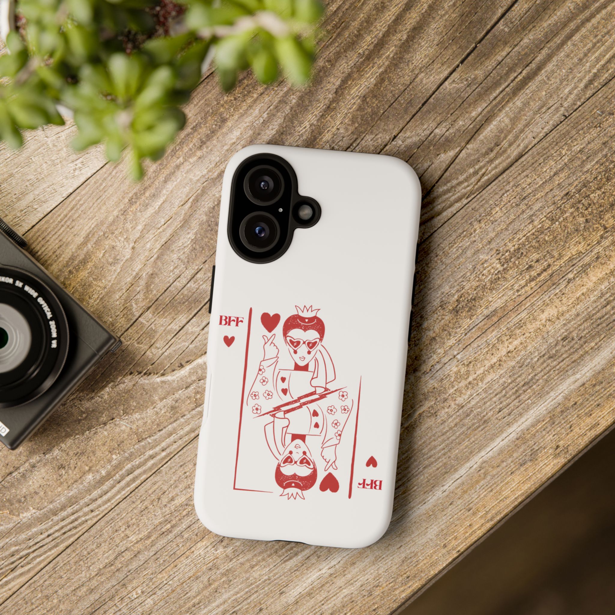 Queen of Hearts Playing Card Phone Case — BFF Red Illustration – Image 126